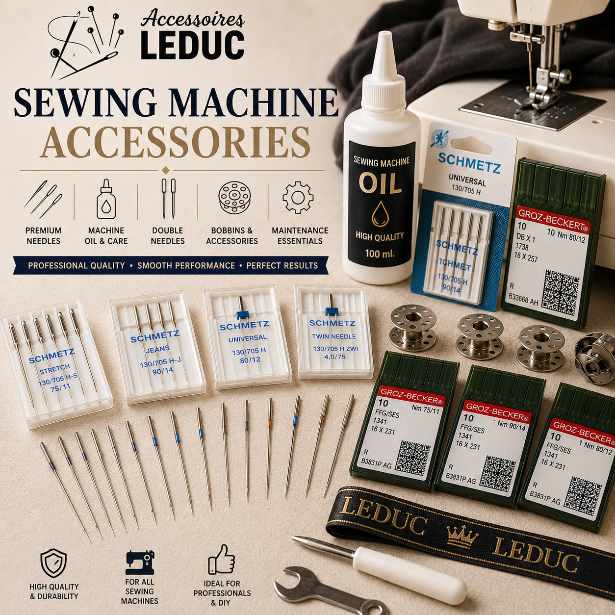 Illustration d’aiguilles de couture et épingles, accessoires essentiels pour travaux manuels.