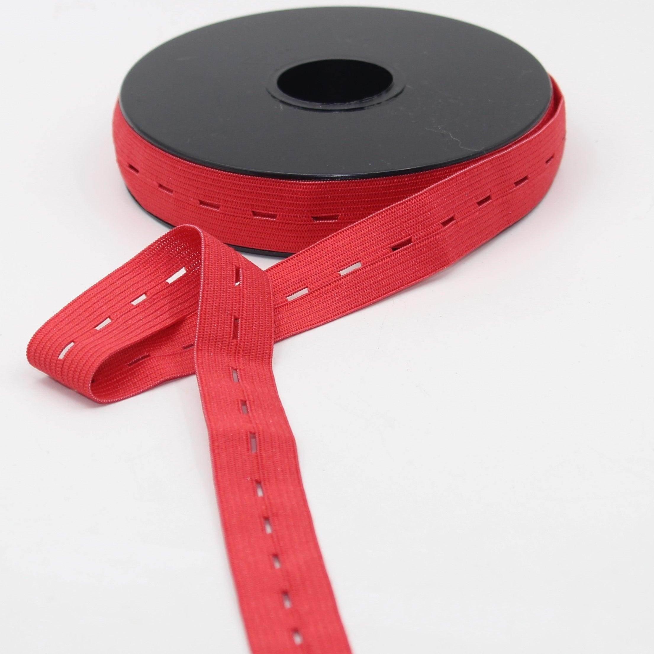 10 meters Coloured Buttonhole Elastic 20mm #ELA3611 - ACCESSOIRES LEDUC BV