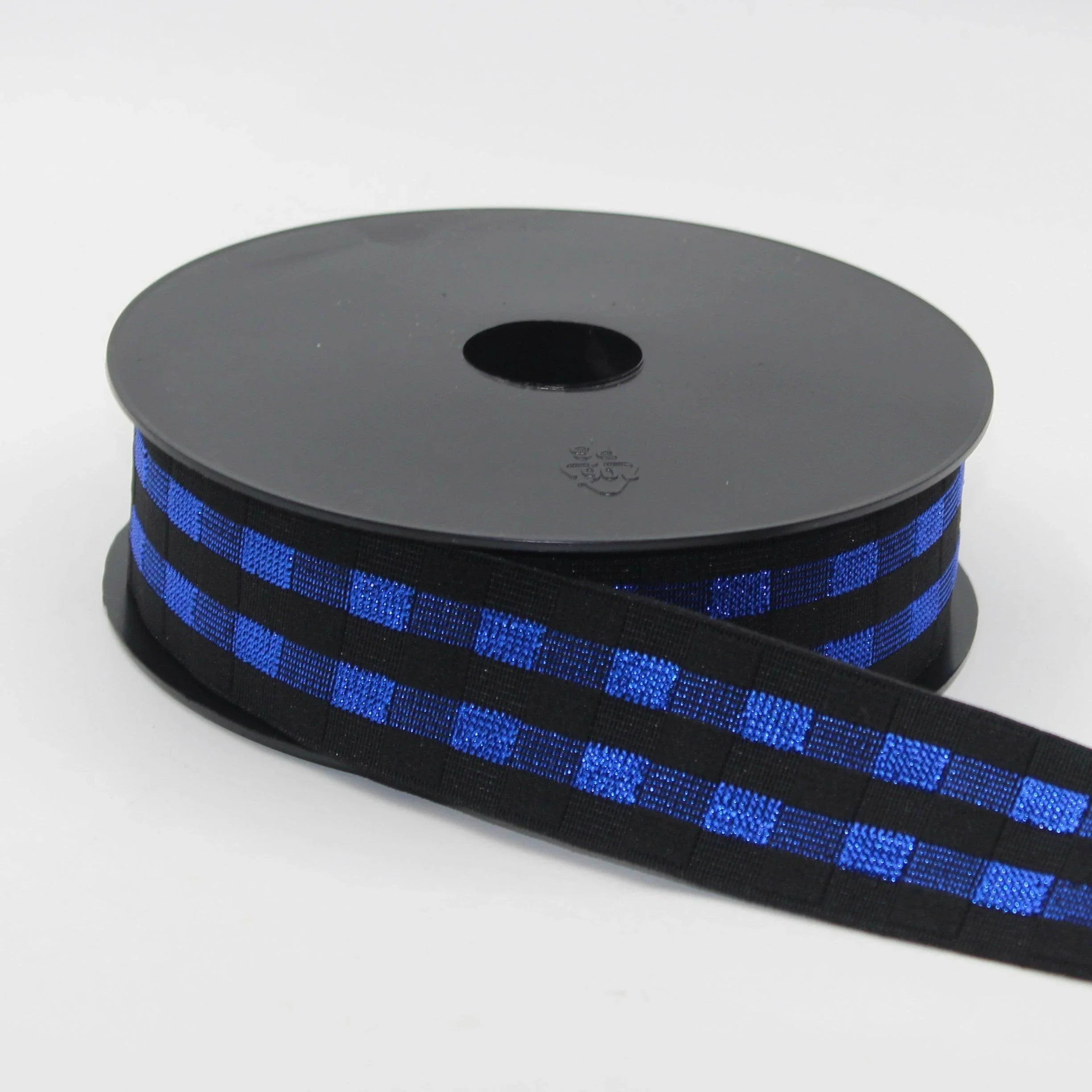 5 meters 40mm Black Elastic with Lurex (Blue, Gold, Silver or Red) #ELA3612 - ACCESSOIRES LEDUC BV