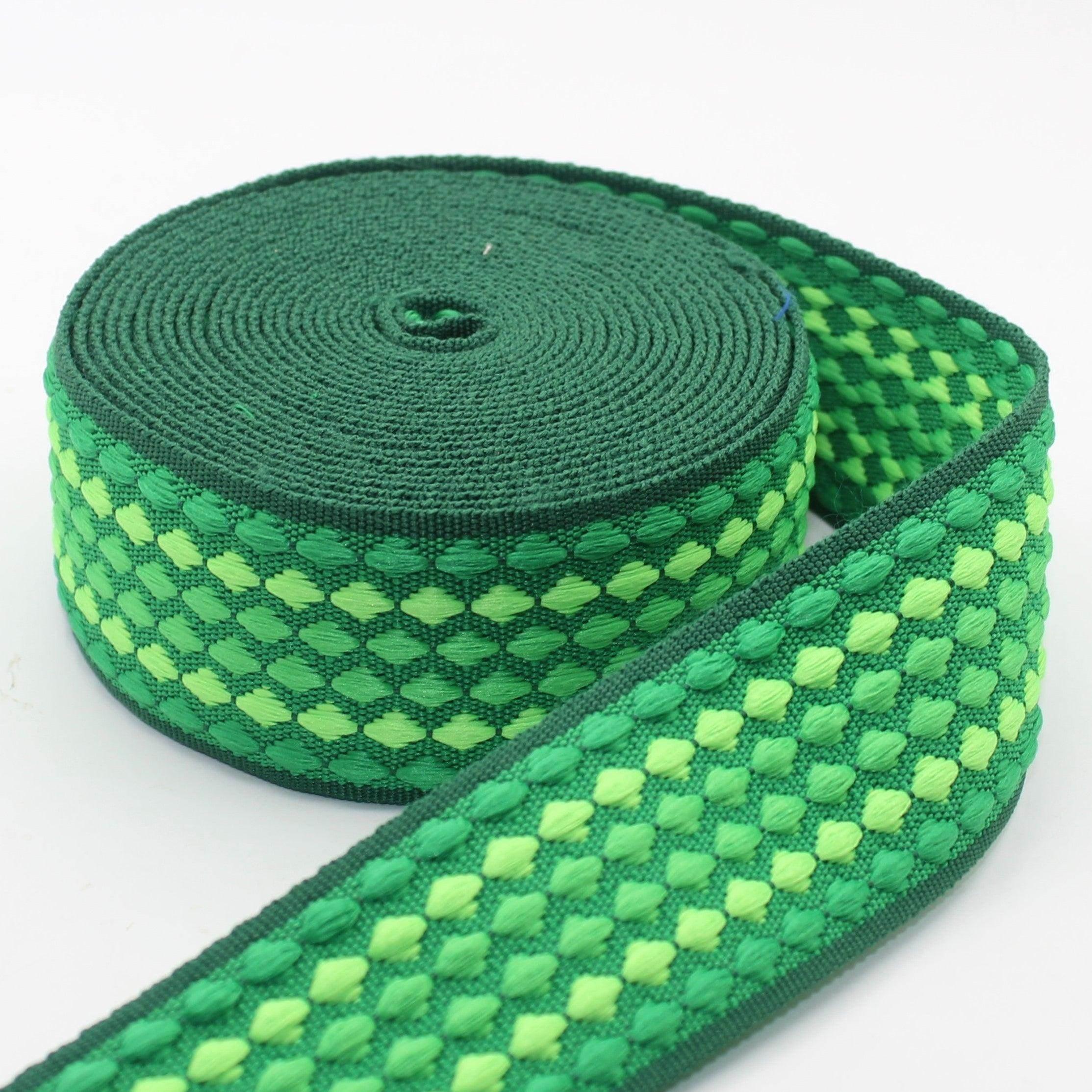 5 Meters Colourful Dots Pattern Fine Webbing 5cm #RUB3559 - ACCESSOIRES LEDUC BV