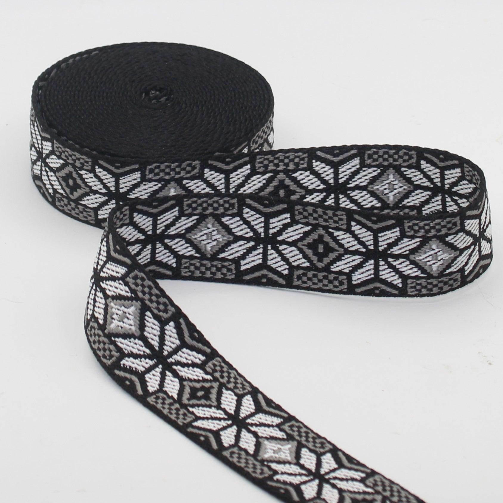 40mm Geometric Webbing 5/10/45mt #RUB3548 - ACCESSOIRES LEDUC BV