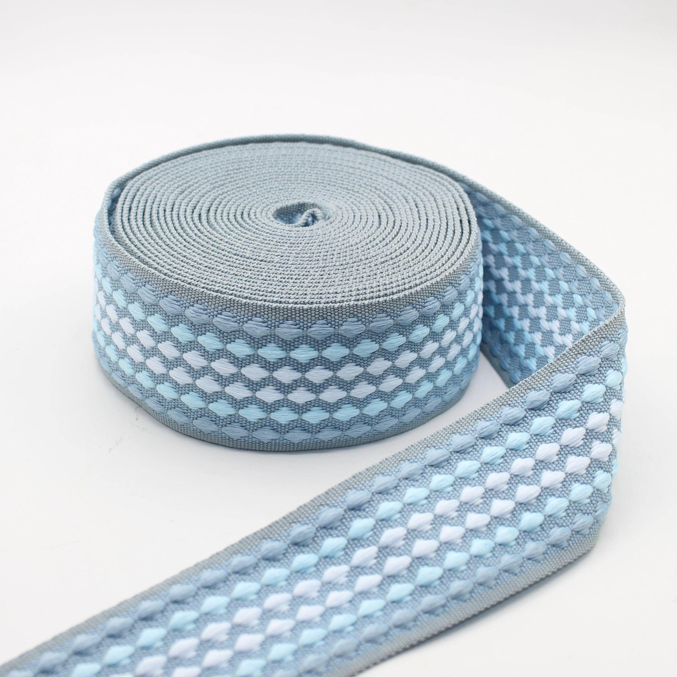 5 Meters Colourful Dots Pattern Fine Webbing 5cm #RUB3559 - ACCESSOIRES LEDUC BV