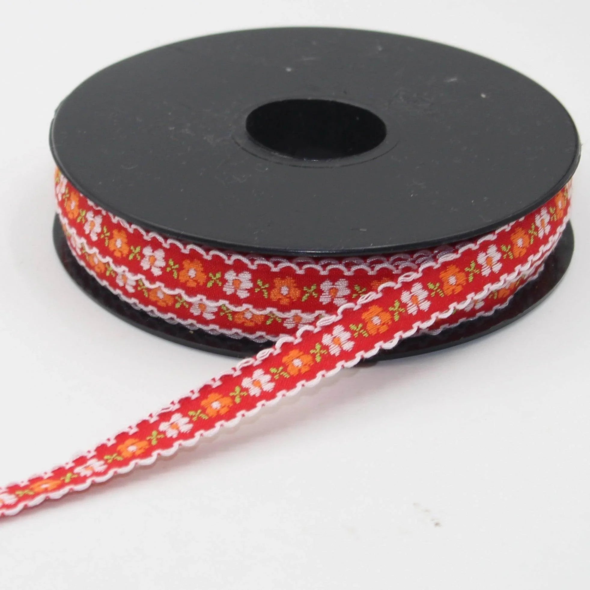 10 meters 12mm Floral Jacquard Braid #JAC4692 - ACCESSOIRES LEDUC BV