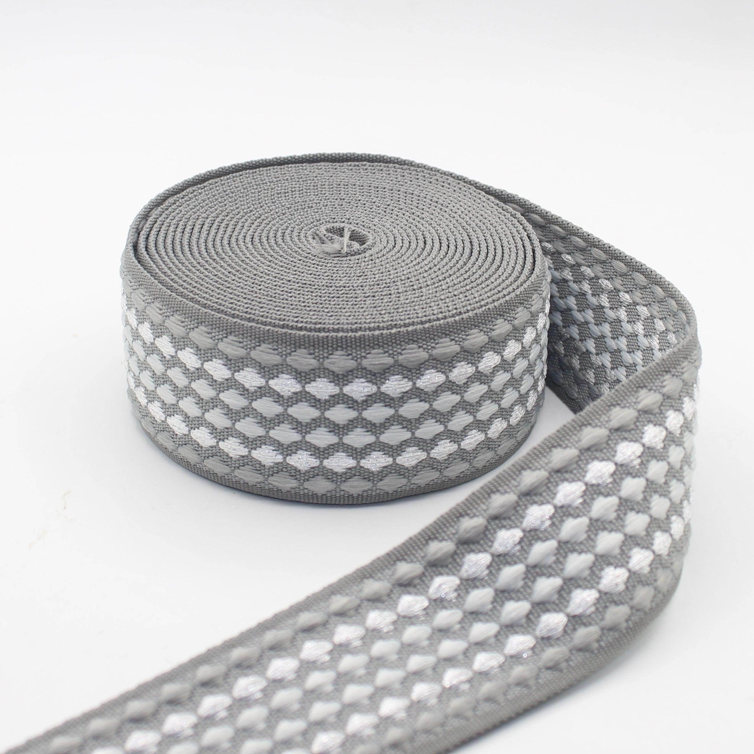 5 Meters Colourful Dots Pattern Fine Webbing 5cm #RUB3559 - ACCESSOIRES LEDUC BV