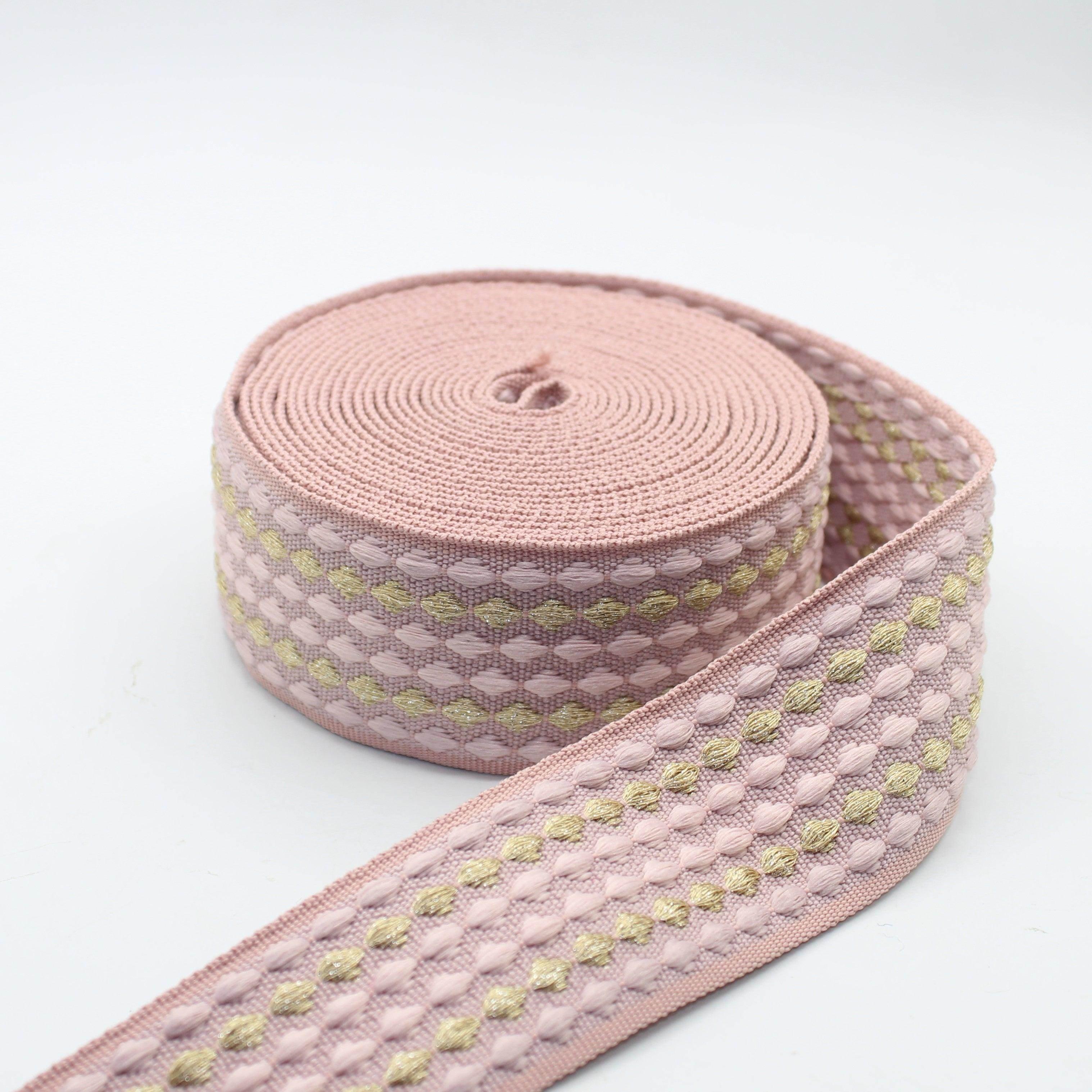 5 Meters Colourful Dots Pattern Fine Webbing 5cm #RUB3559 - ACCESSOIRES LEDUC BV