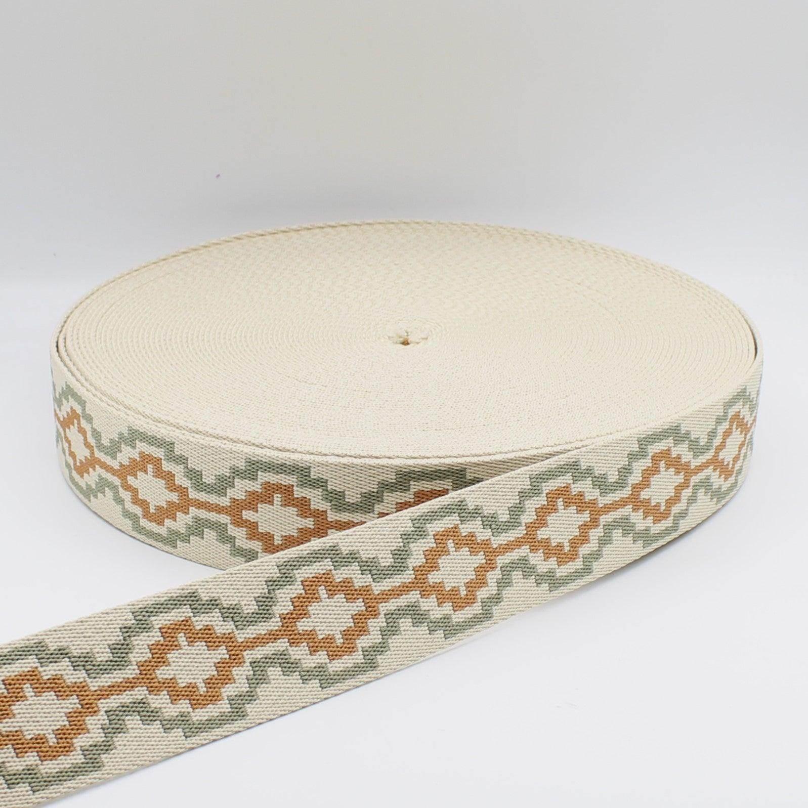 5 meters 38mm Amerindian Ethnic Webbing #RUB1996 - ACCESSOIRES LEDUC BV