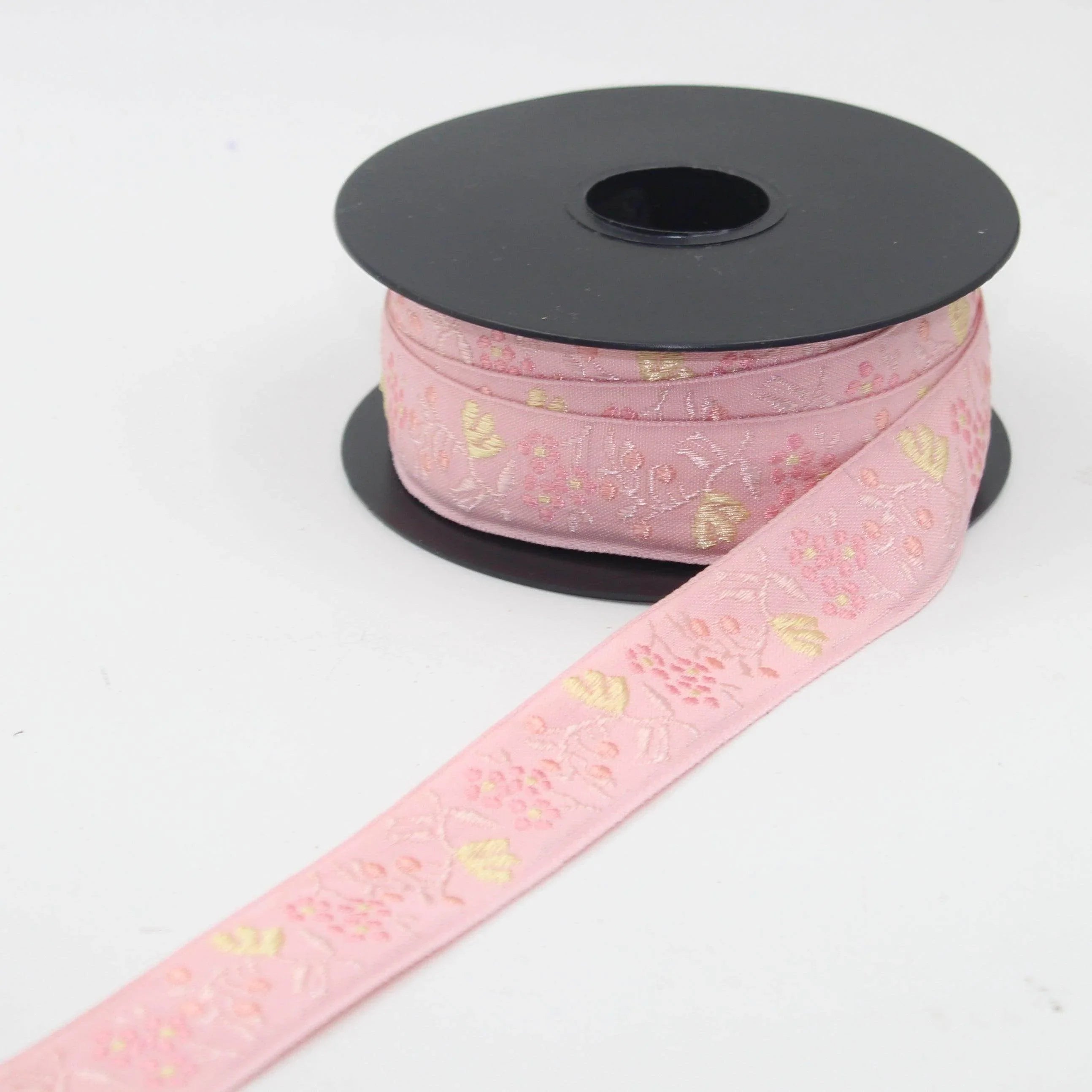 10 meters 25mm Floral Jacquard Braid #JAC4689 - ACCESSOIRES LEDUC BV