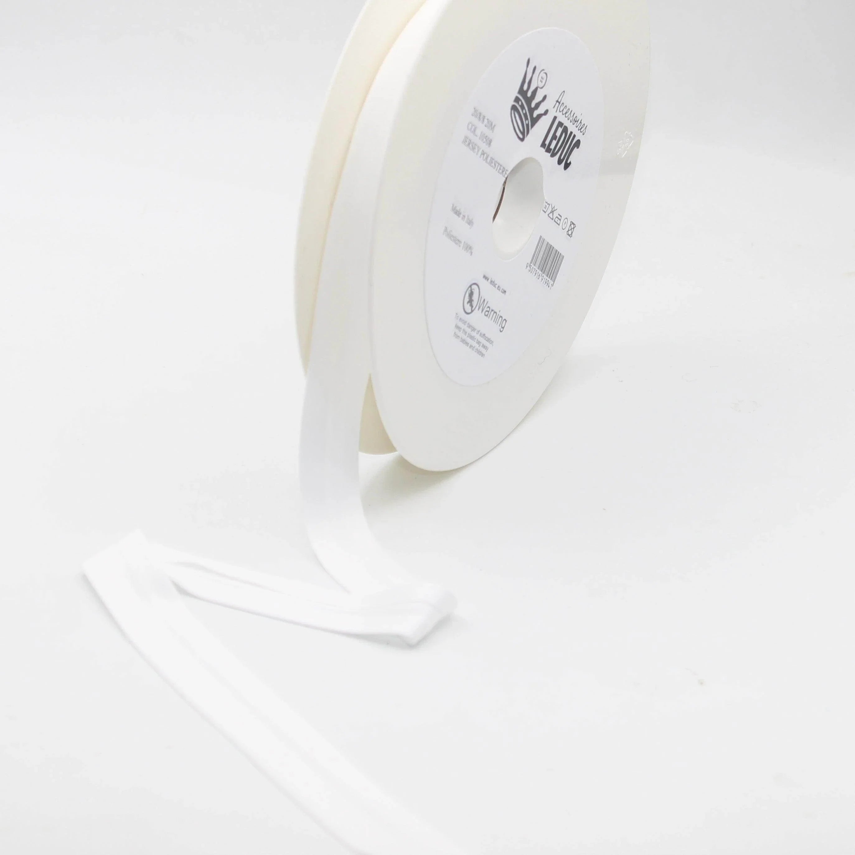 20 meters 20mm (20+8+8) Jersey Polyester Bias Binding 100% Polyester - ACCESSOIRES LEDUC BV