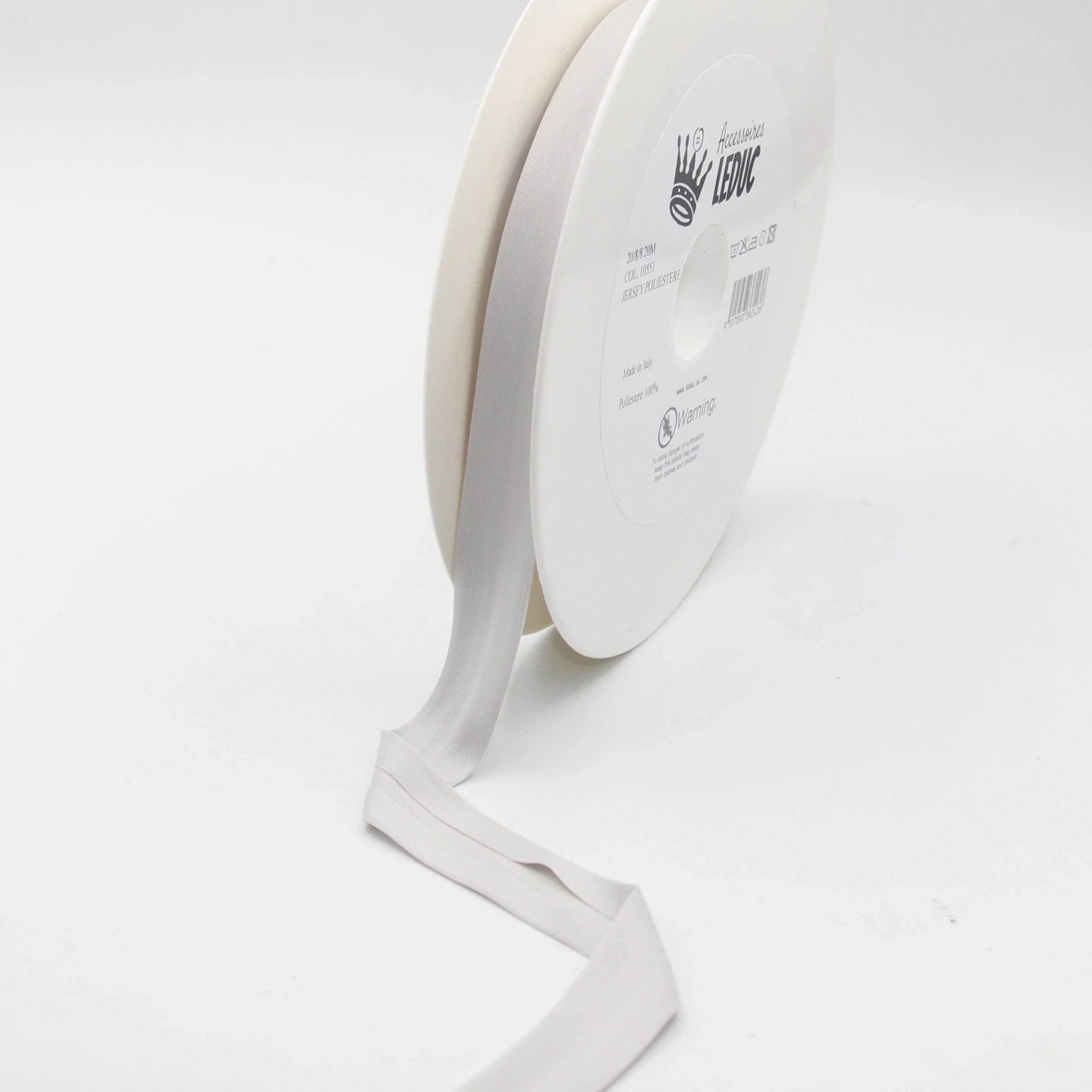 20 meters 20mm (20+8+8) Jersey Polyester Bias Binding 100% Polyester - ACCESSOIRES LEDUC BV