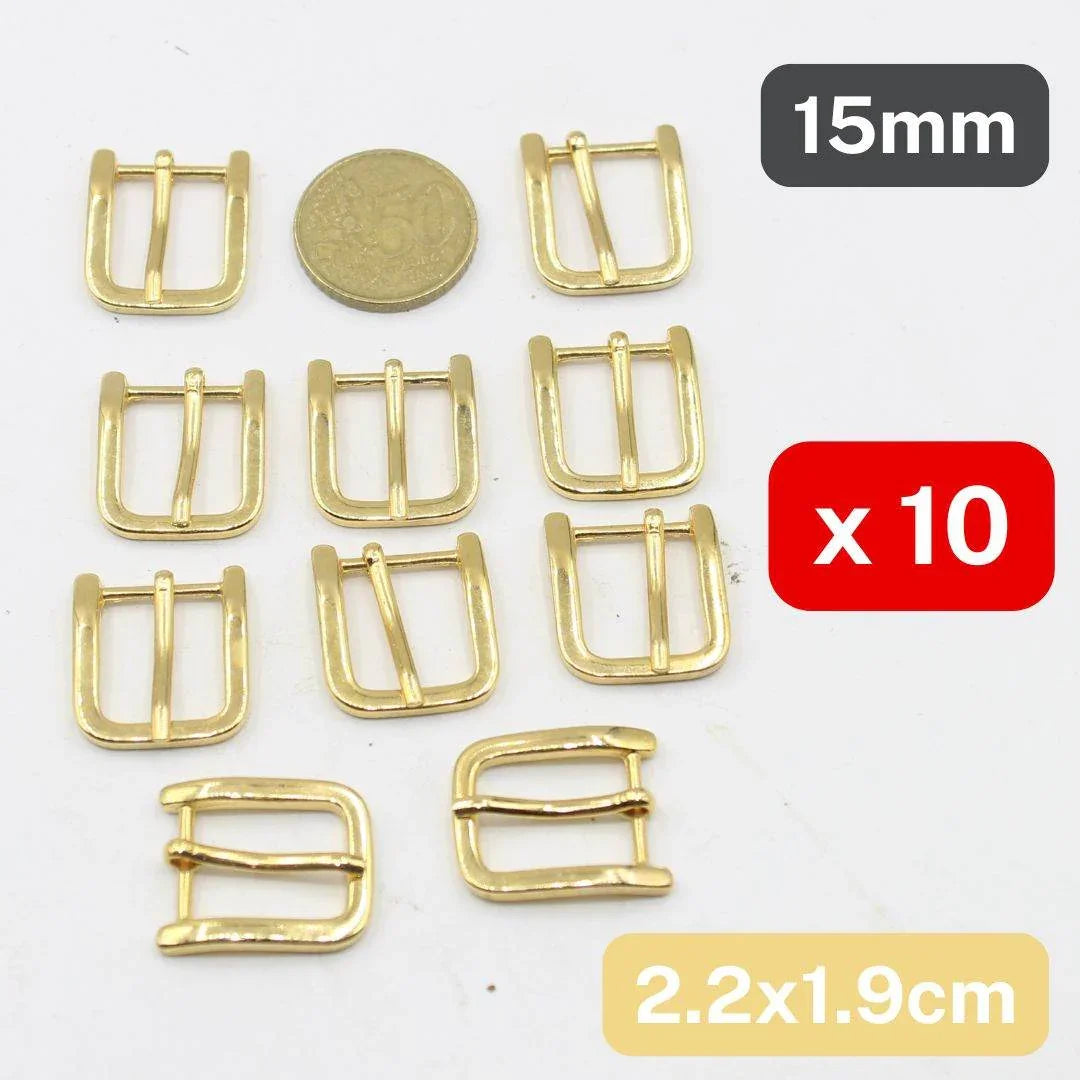 Set of 10 small Metal Buckles, available in 3 different styles - ACCESSOIRES LEDUC BV