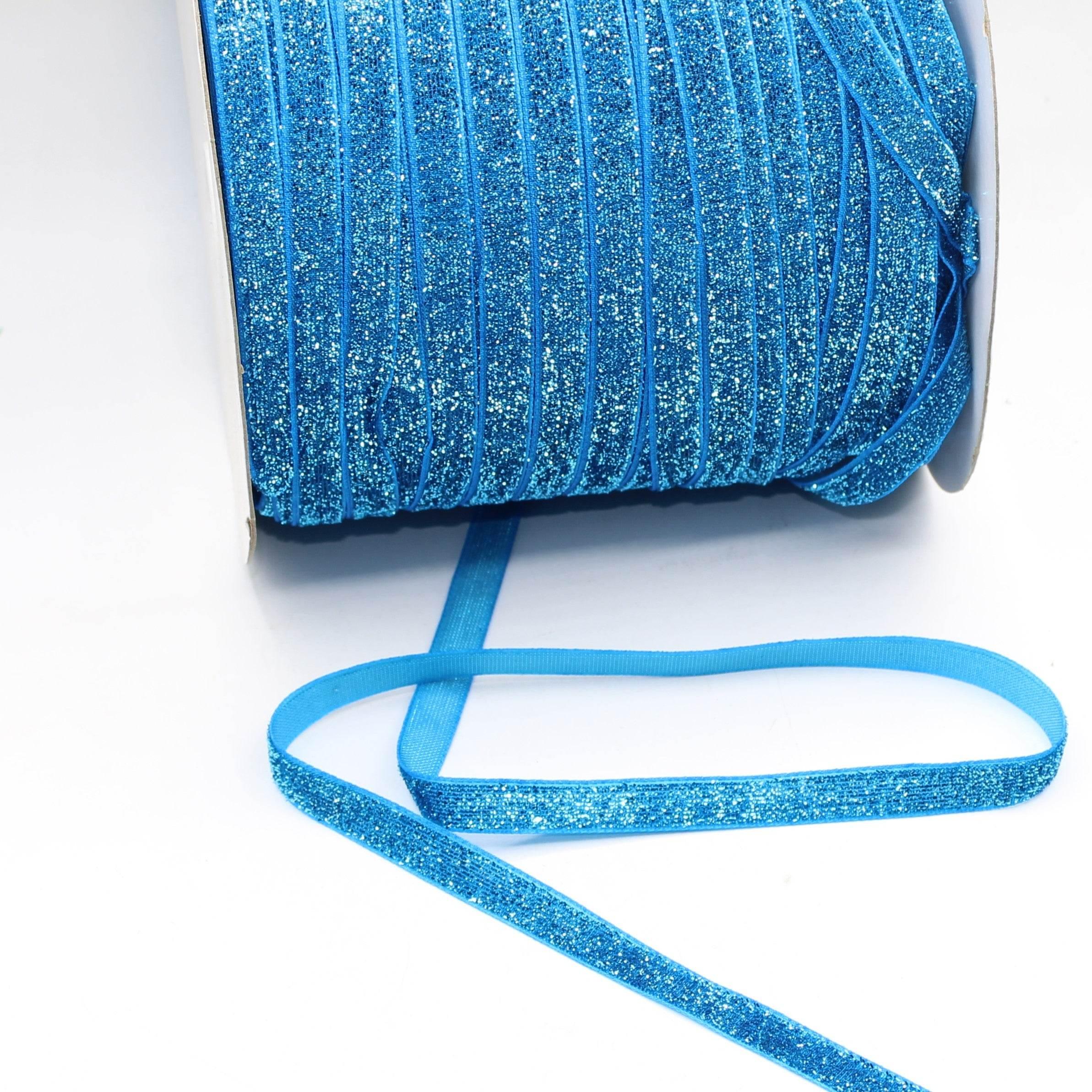 5 Meters 10 / 15 / 25mm Glitter Lurex Velvet Ribbons #VEL1502 - ACCESSOIRES LEDUC BV