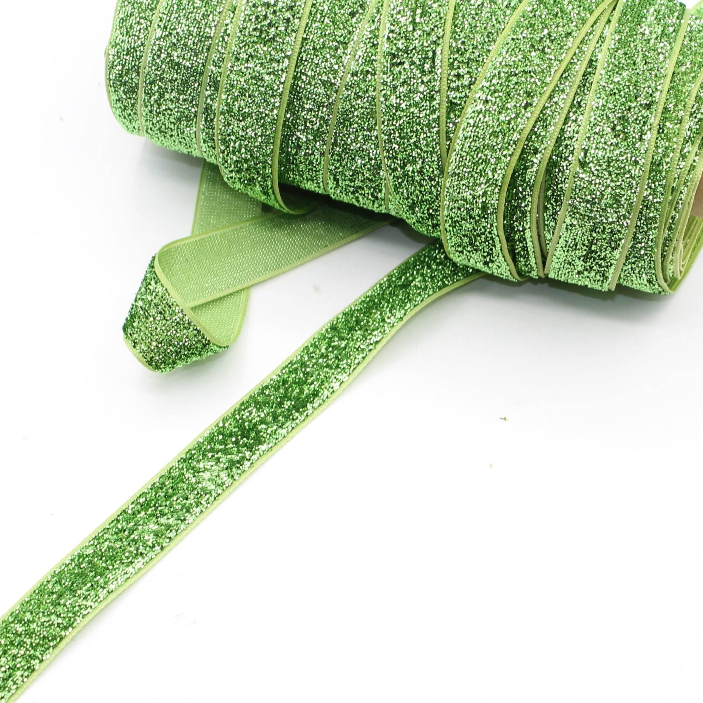 5 Meters 10 / 15 / 25mm Glitter Lurex Velvet Ribbons #VEL1502 - ACCESSOIRES LEDUC BV