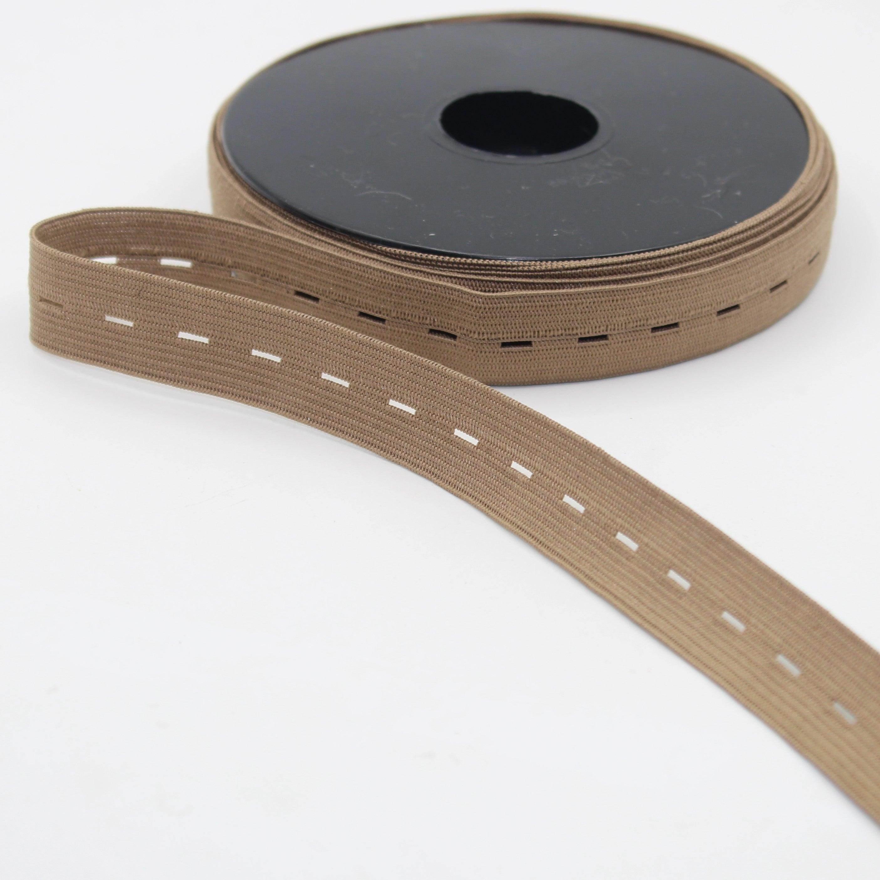 10 meters Coloured Buttonhole Elastic 20mm #ELA3611 - ACCESSOIRES LEDUC BV