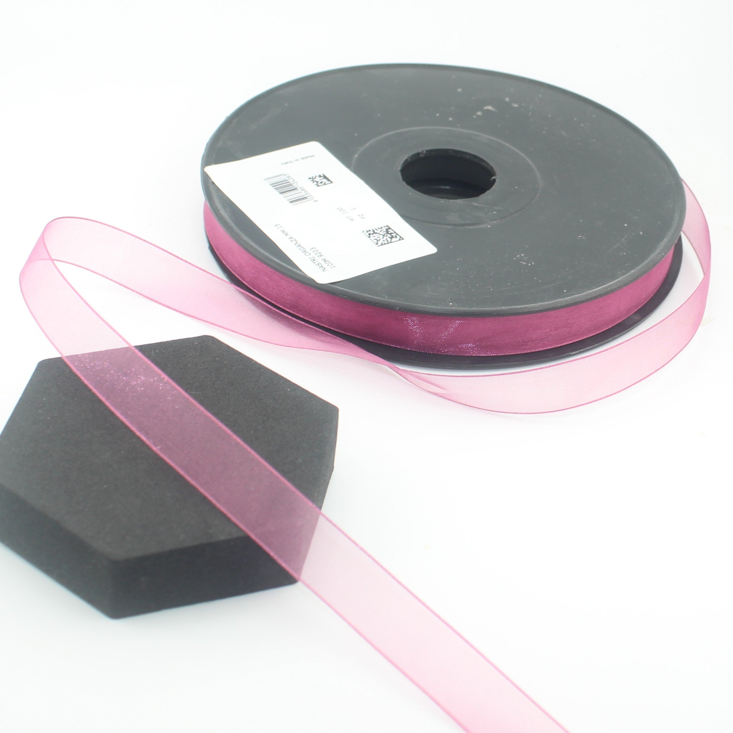 10 meters Organza Ribbon Made in Italy available in different sizes and colours 100% Polyamide
