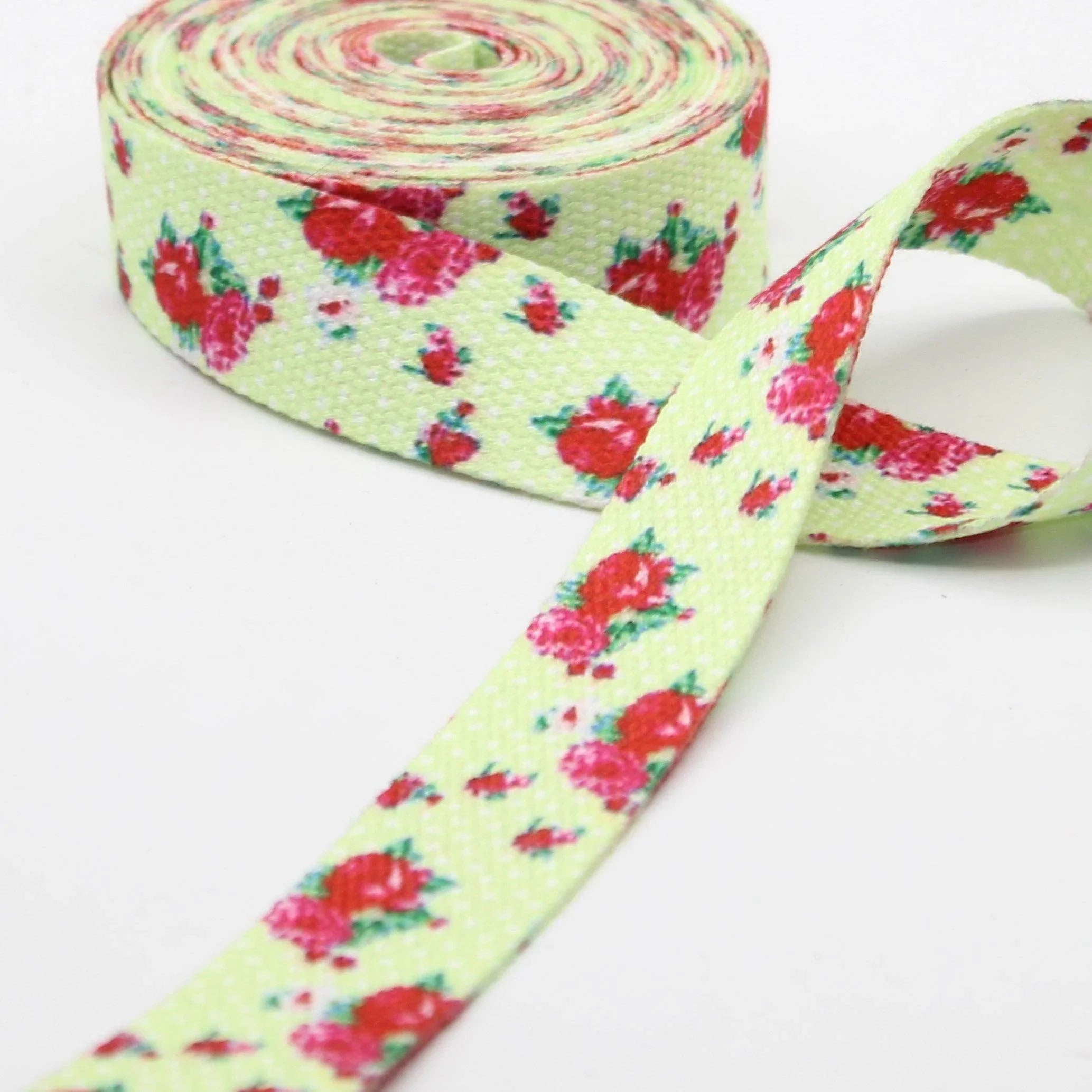30mm Fancy Printed Cotton Webbing 5mt/10mt #RUB3520 - ACCESSOIRES LEDUC BV