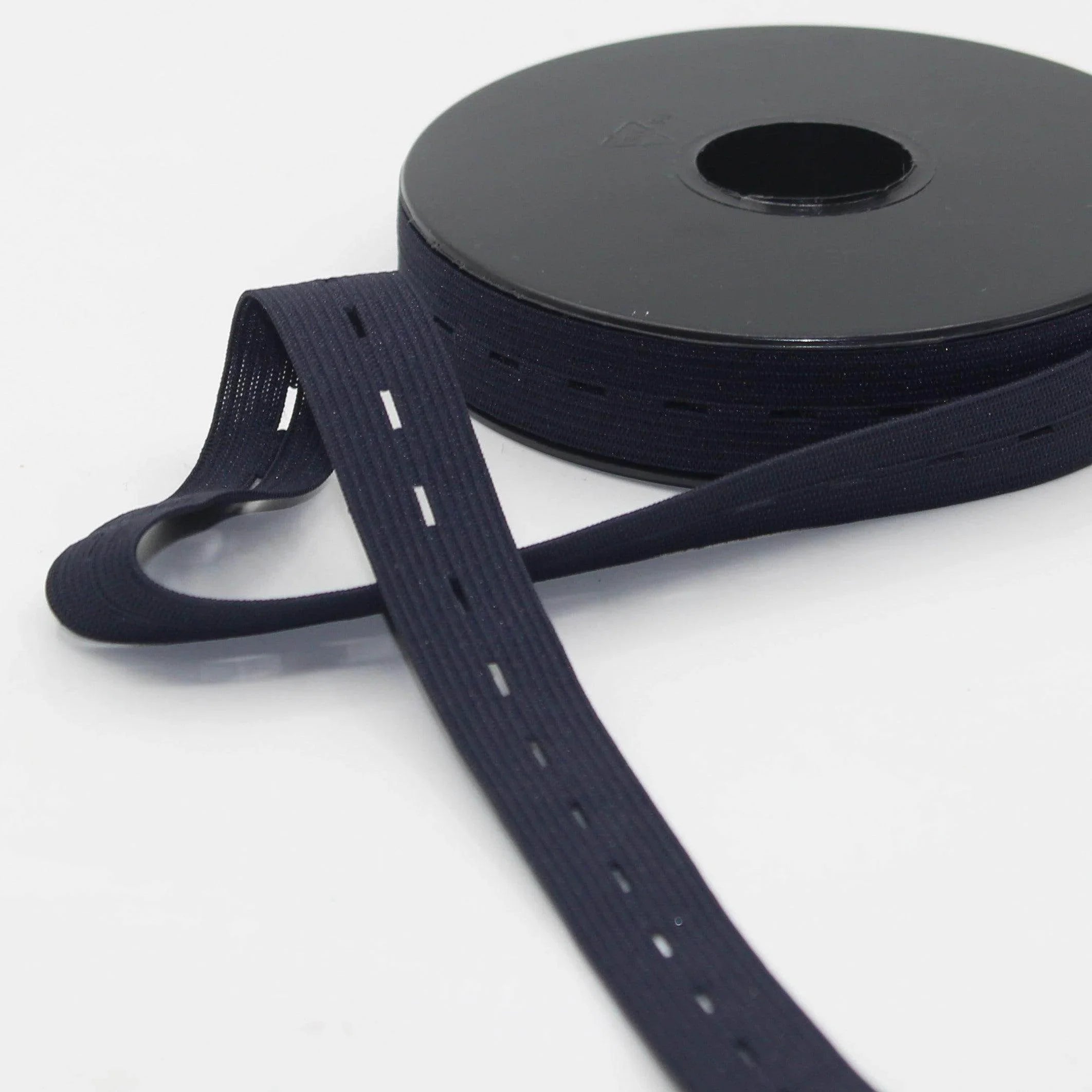 10 meters Coloured Buttonhole Elastic 20mm #ELA3611 - ACCESSOIRES LEDUC BV