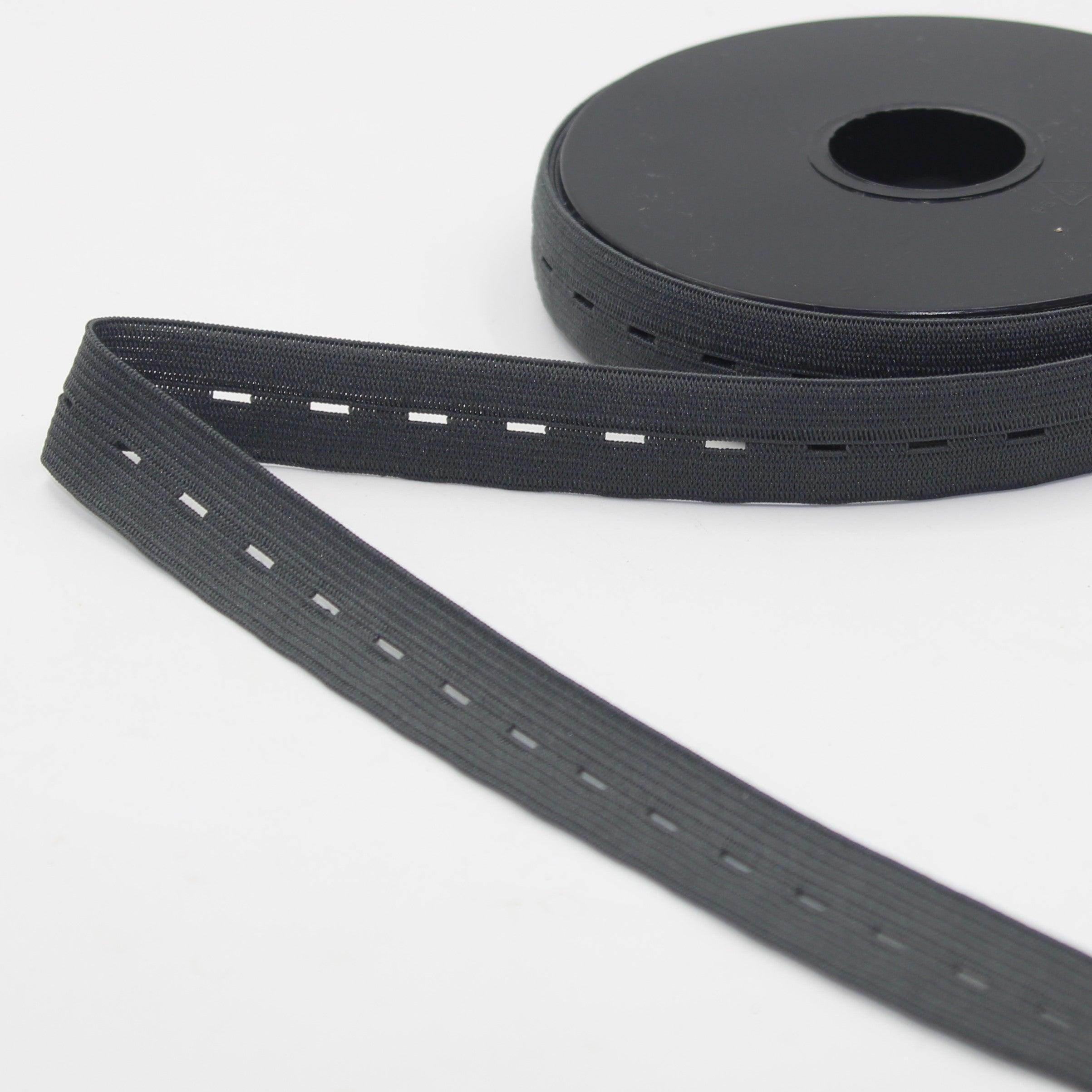 10 meters Coloured Buttonhole Elastic 20mm #ELA3611 - ACCESSOIRES LEDUC BV