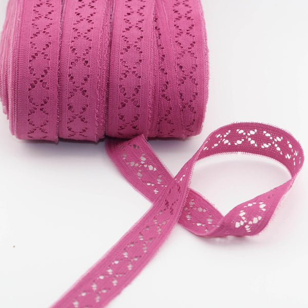 10 meters 18mm Czech made Polyester Colourful Lace available in 3 colors - ACCESSOIRES LEDUC BV