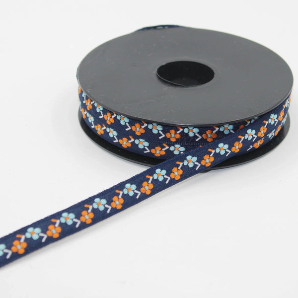 10 meters 12mm Floral Jacquard Braid #JAC4695 - ACCESSOIRES LEDUC BV