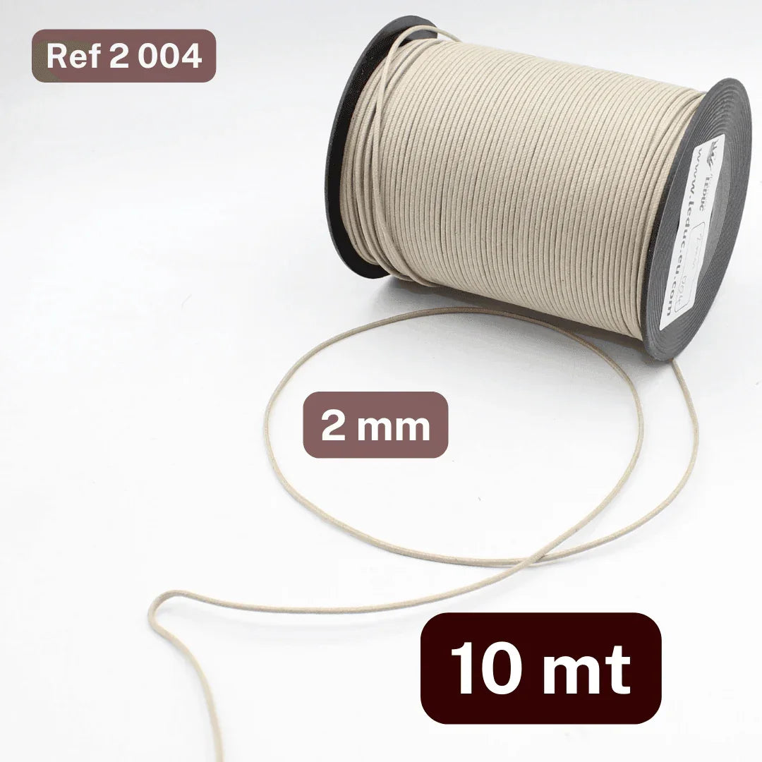 10 meters Waxed Cord 2 or 2.5mm - ACCESSOIRES LEDUC BV