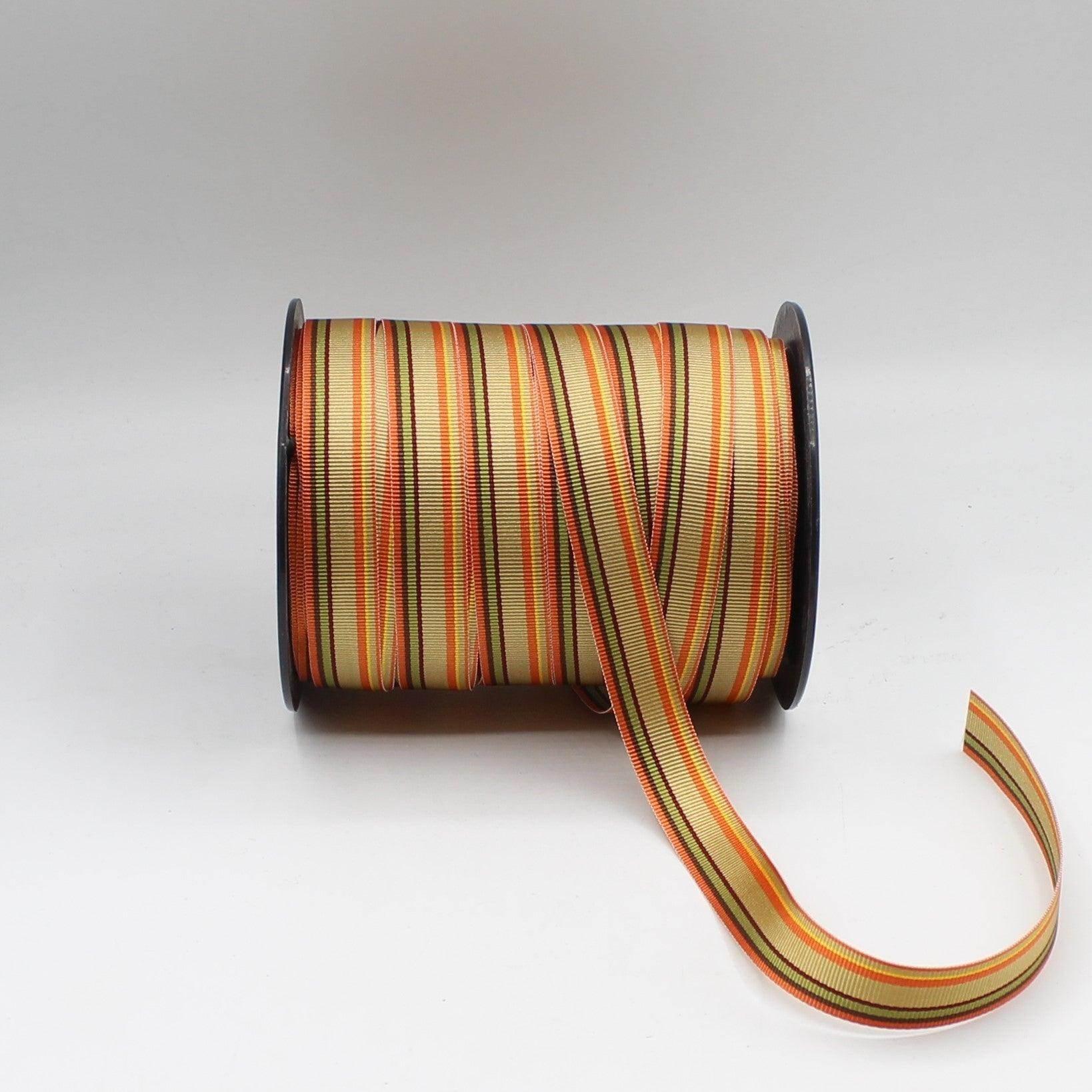 Multicolored Striped Gros Grain tape 16mm or 10mm **50 Meters and 75 Meters ** - ACCESSOIRES LEDUC BV