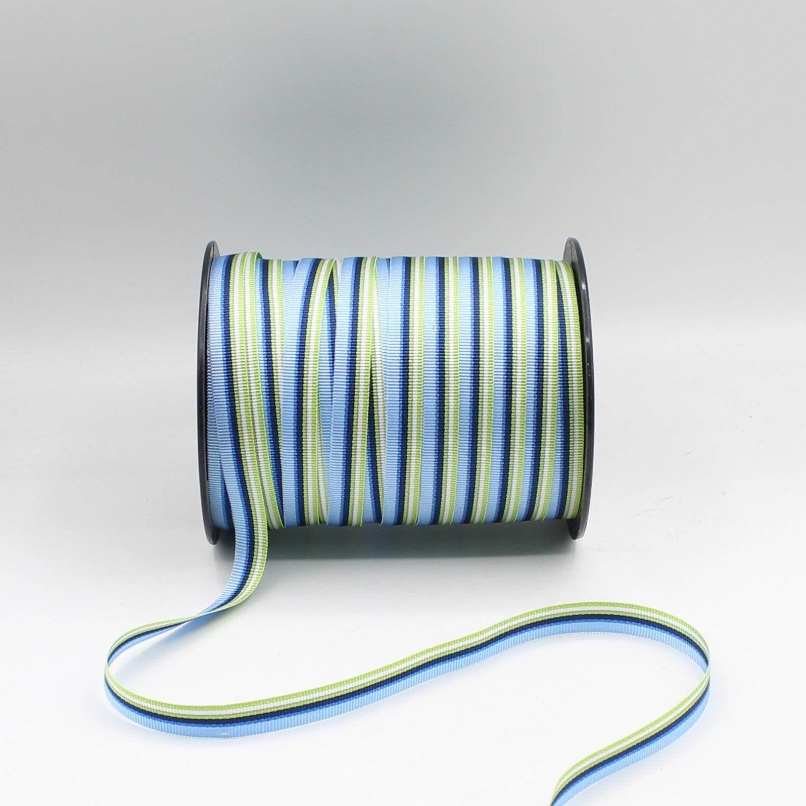 Multicolored Striped Gros Grain tape 16mm or 10mm **50 Meters and 75 Meters ** - ACCESSOIRES LEDUC BV