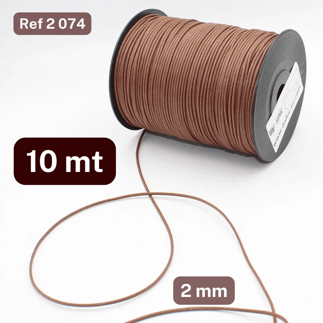 10 meters Waxed Cord 2 or 2.5mm - ACCESSOIRES LEDUC BV