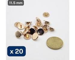 20 Pieces Rose Gold Zamak Metal Shank Buttons Size 11,5MM #KZQ500618
