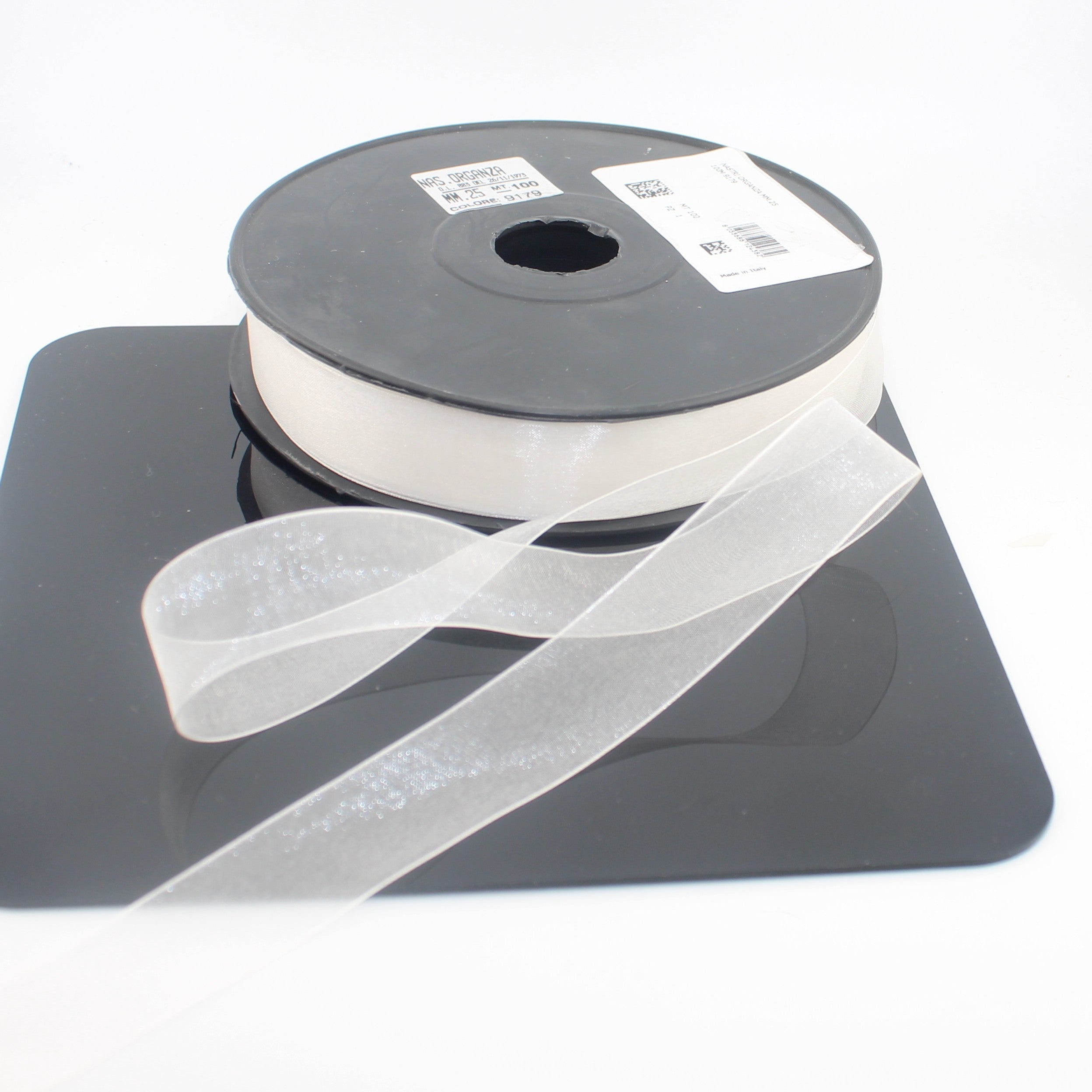 10 meters Organza Ribbon Made in Italy available in different sizes and colours 100% Polyamide