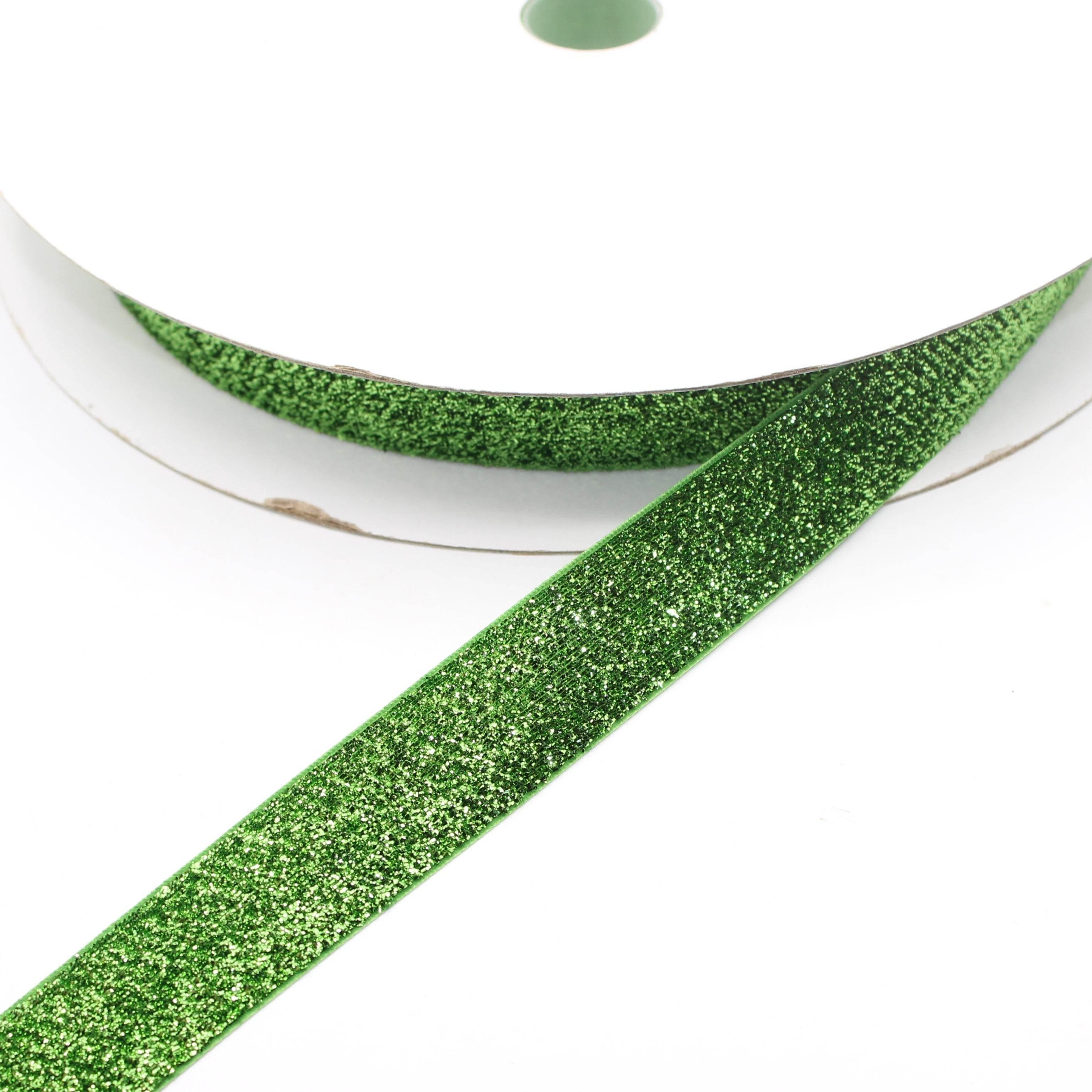 5 Meters 10 / 15 / 25mm Glitter Lurex Velvet Ribbons #VEL1502 - ACCESSOIRES LEDUC BV