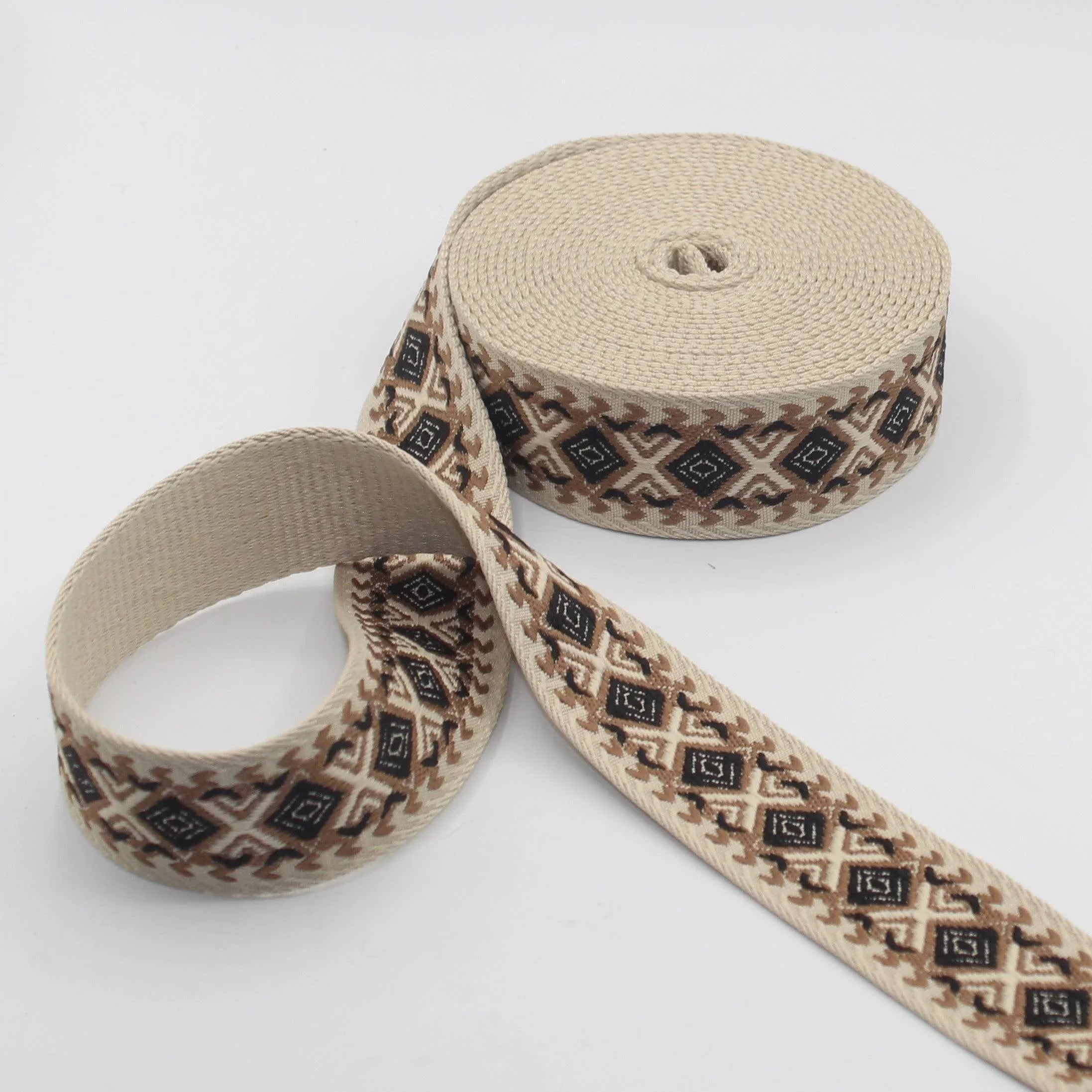 40mm Geometric "X" Webbing 5/10/45mt #RUB3543 - ACCESSOIRES LEDUC BV
