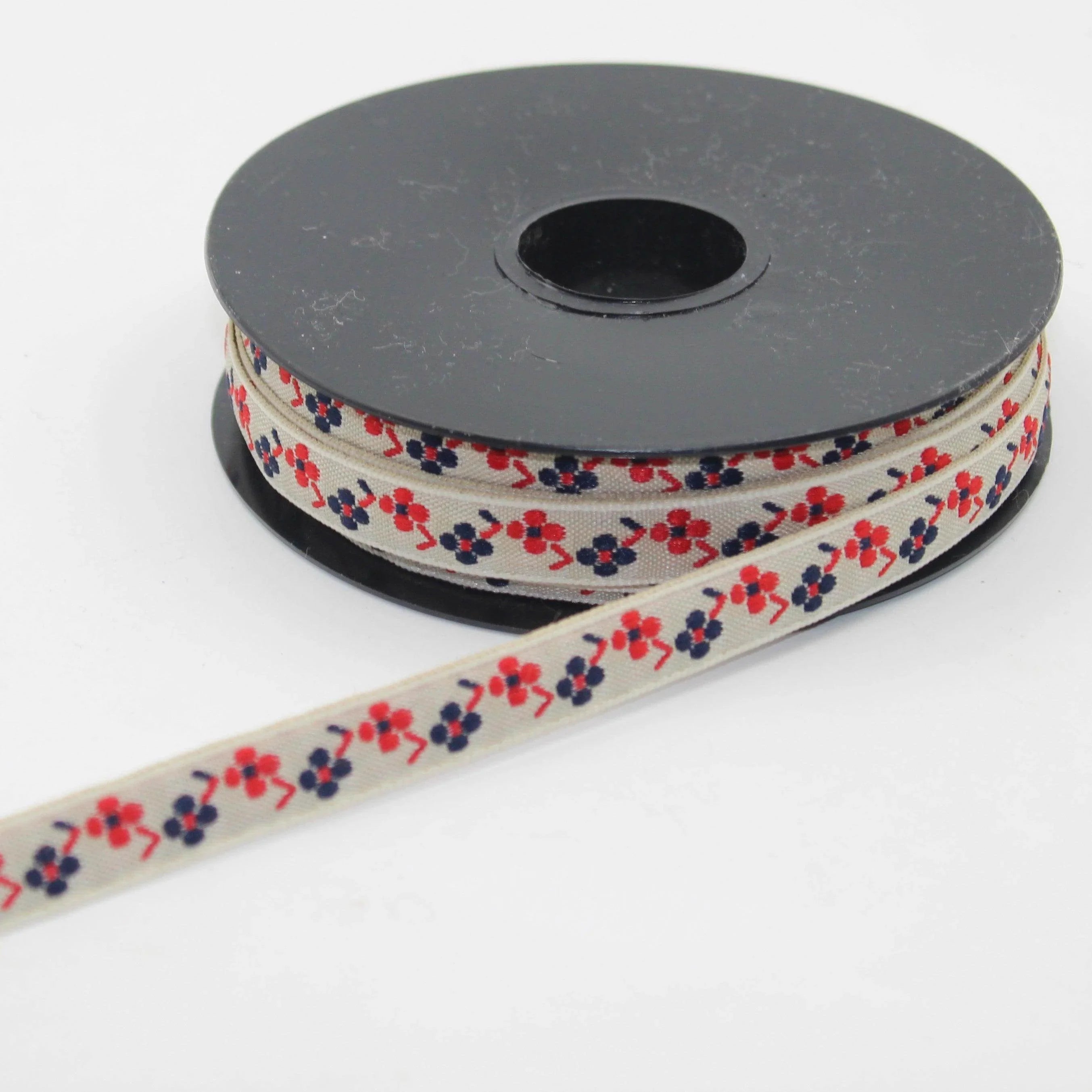 10 meters 12mm Floral Jacquard Braid #JAC4695 - ACCESSOIRES LEDUC BV