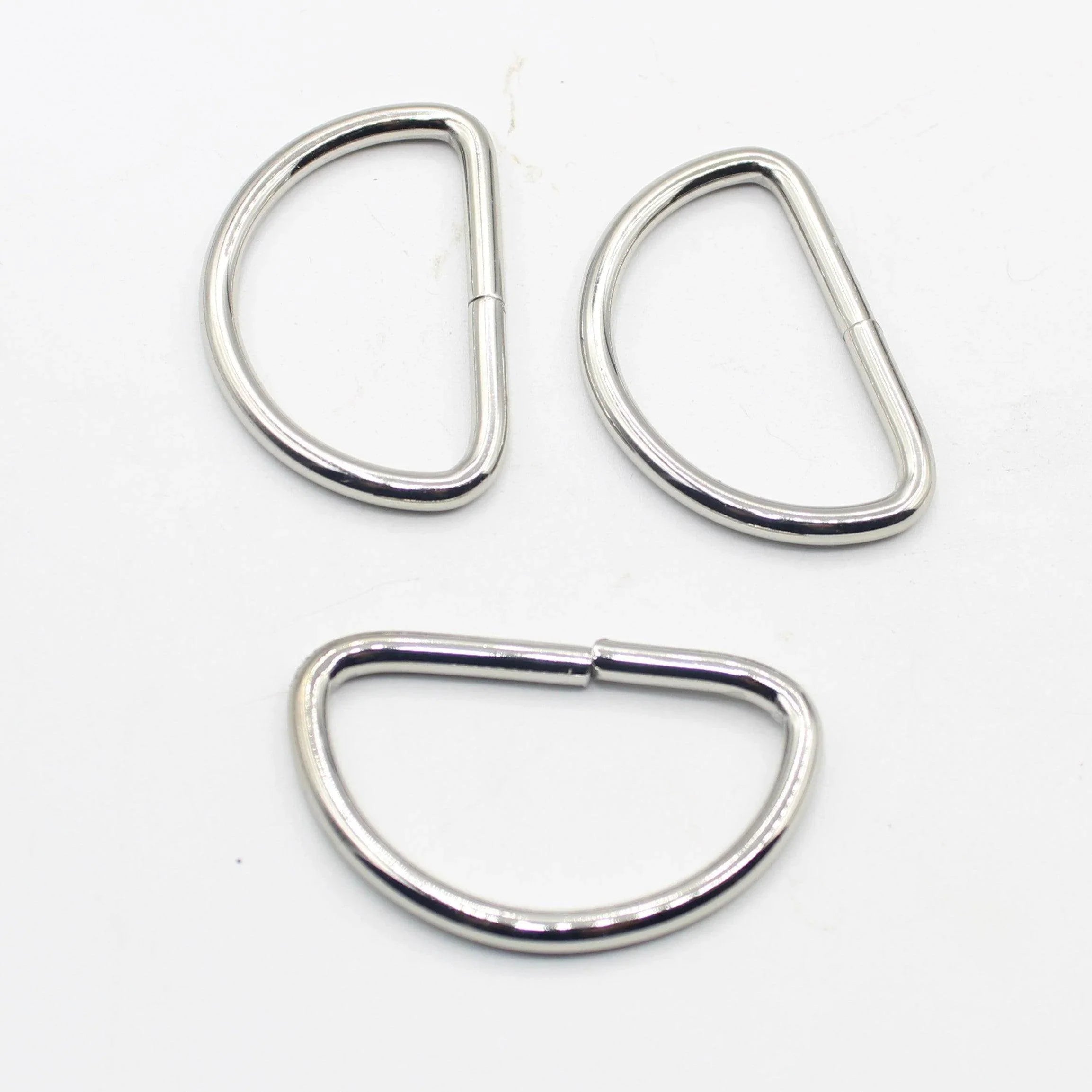 3 Buckles / Lobsters / D-Rings 30 / 40 or 50mm - Gold Silver Oldbrass Mat Black or Gunmetal - ACCESSOIRES LEDUC BV