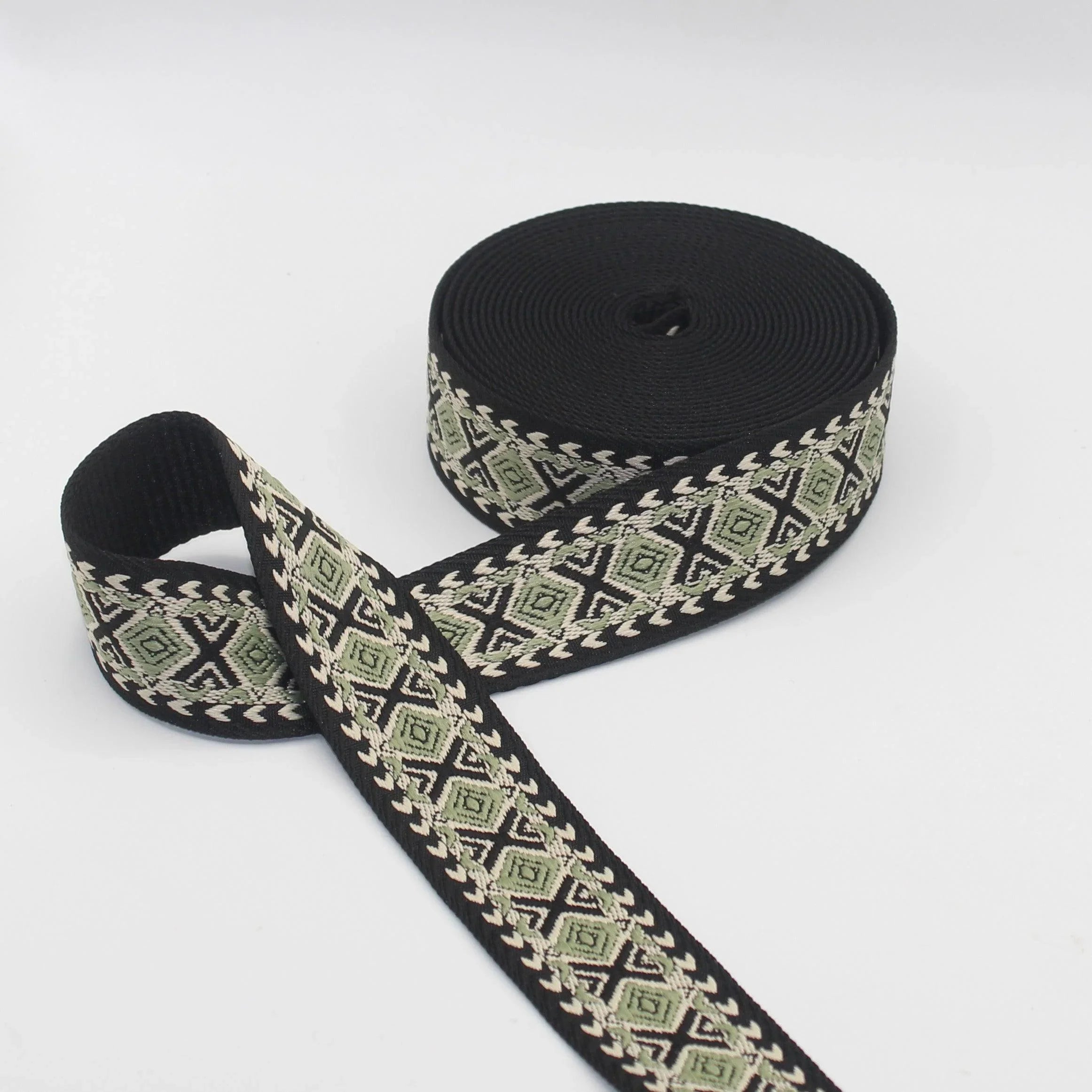 40mm Geometric "X" Webbing 5/10/45mt #RUB3543 - ACCESSOIRES LEDUC BV