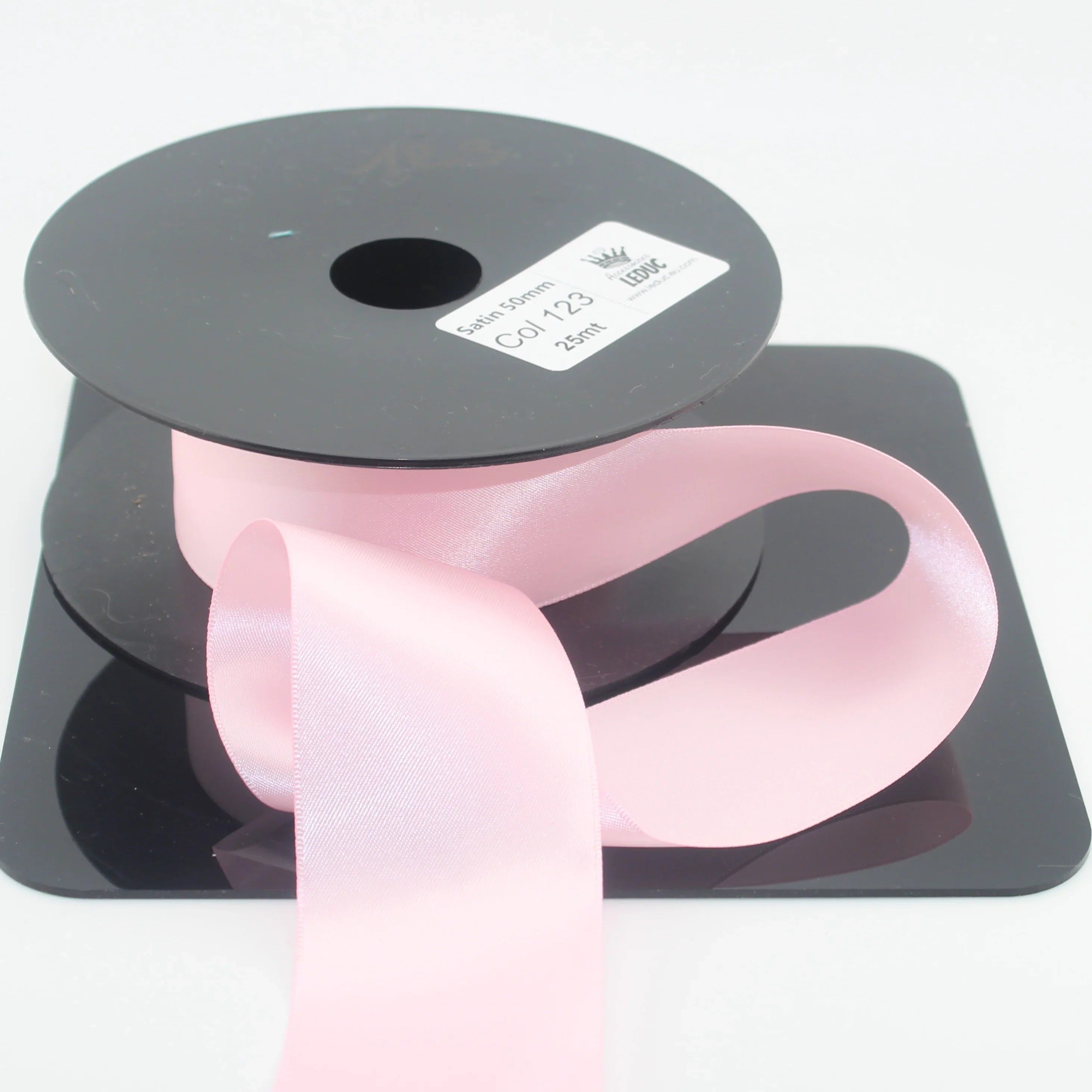 Deluxe Double Sided Satin 50mm or 63mm - 25 meters - ACCESSOIRES LEDUC BV