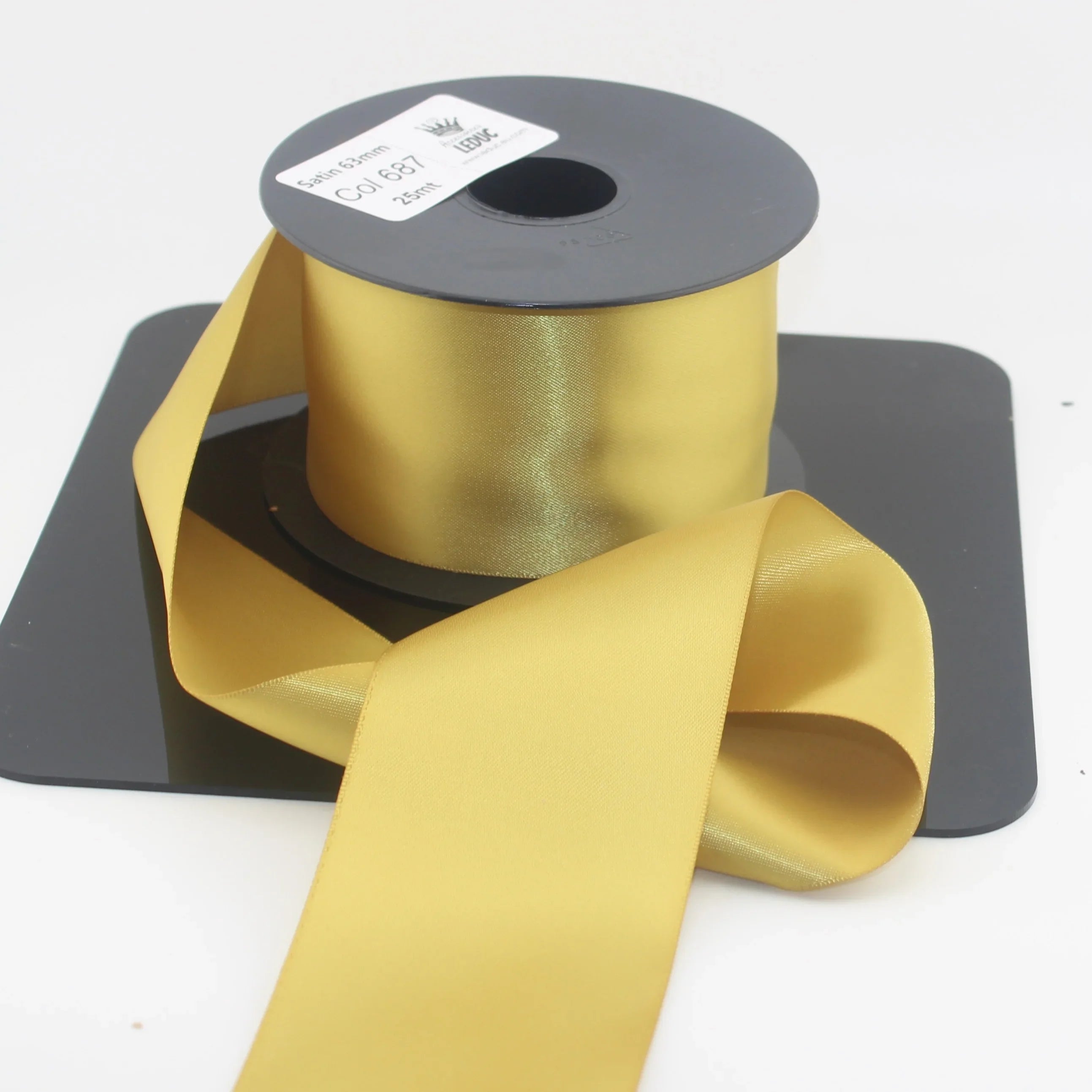 Deluxe Double Sided Satin 50mm or 63mm - 25 meters - ACCESSOIRES LEDUC BV