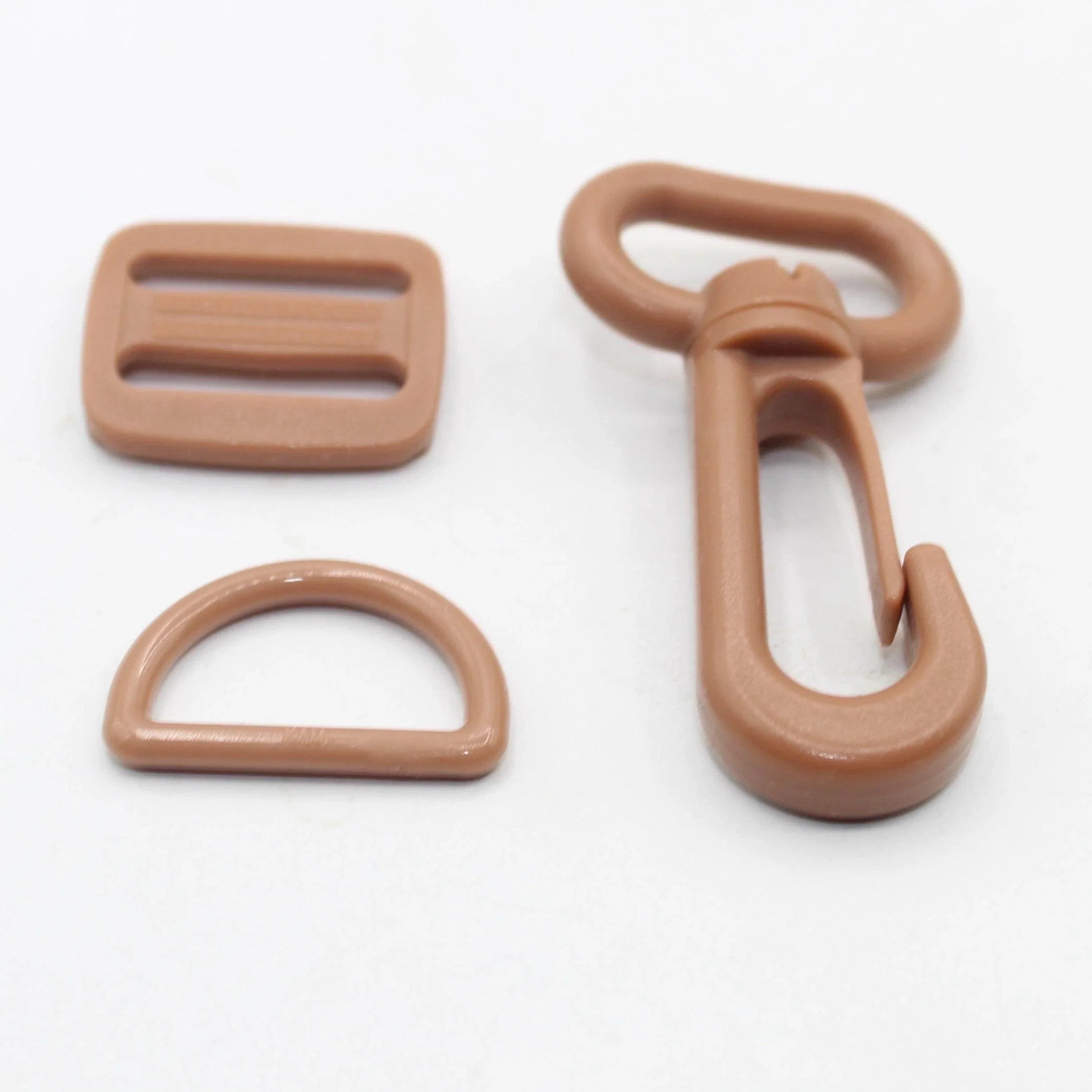 Set of 3 Colourful Nylon Buckles (1 fast clip + 1 sliding buckle + 1 D Ring) - 20mm/25mm - ACCESSOIRES LEDUC BV