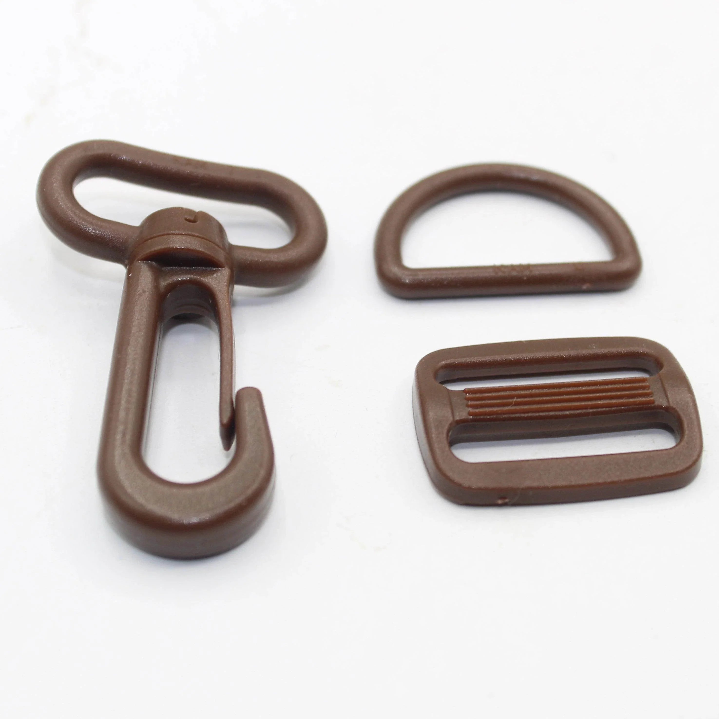 Set of 3 Colourful Nylon Buckles (1 fast clip + 1 sliding buckle + 1 D Ring) - 20mm/25mm - ACCESSOIRES LEDUC BV