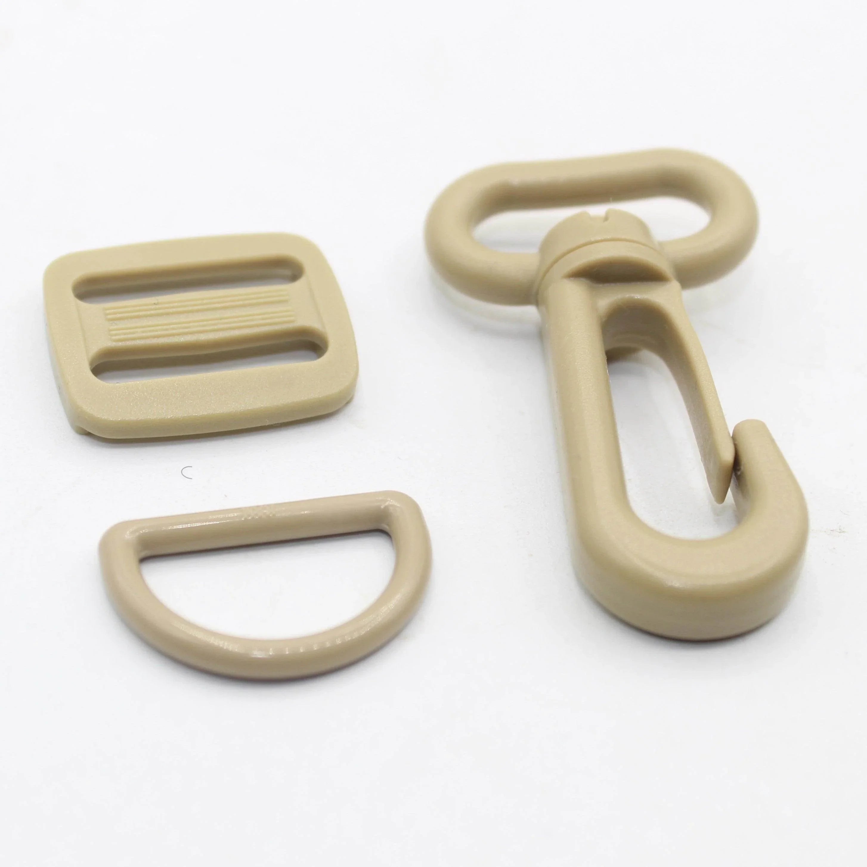 Set of 3 Colourful Nylon Buckles (1 fast clip + 1 sliding buckle + 1 D Ring) - 20mm/25mm - ACCESSOIRES LEDUC BV