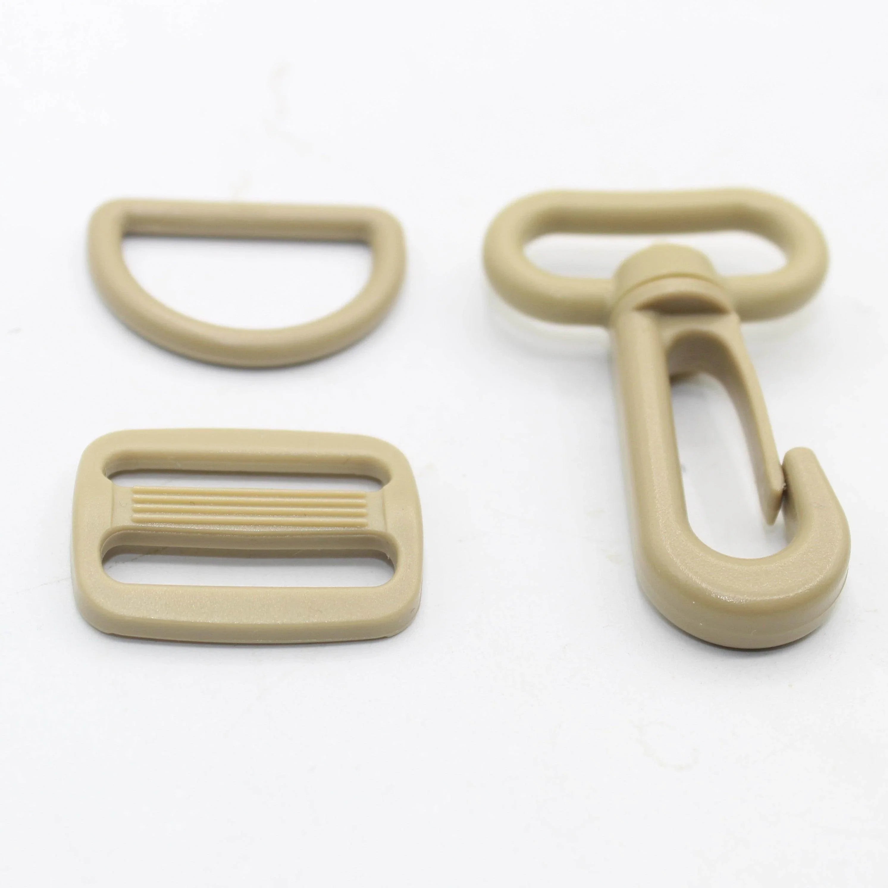 Set of 3 Colourful Nylon Buckles (1 fast clip + 1 sliding buckle + 1 D Ring) - 20mm/25mm - ACCESSOIRES LEDUC BV