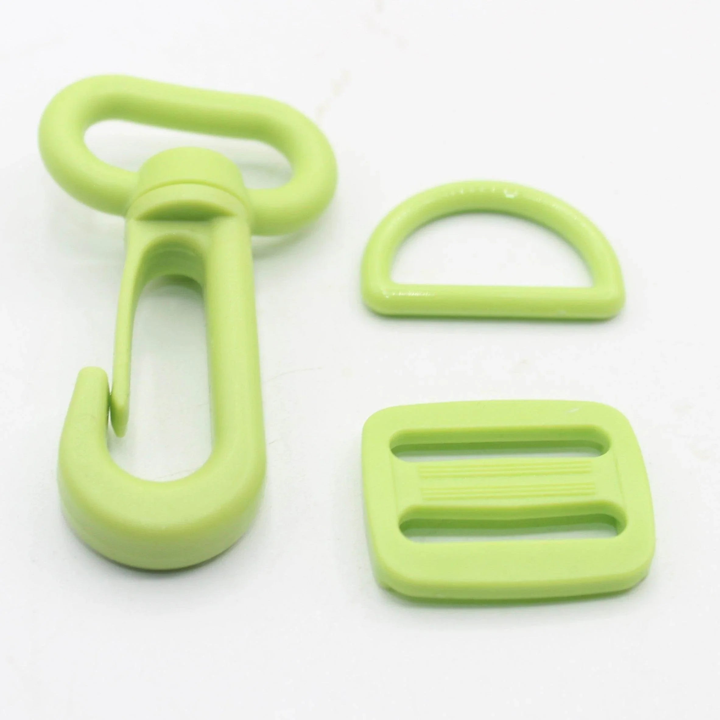 Set of 3 Colourful Nylon Buckles (1 fast clip + 1 sliding buckle + 1 D Ring) - 20mm/25mm - ACCESSOIRES LEDUC BV