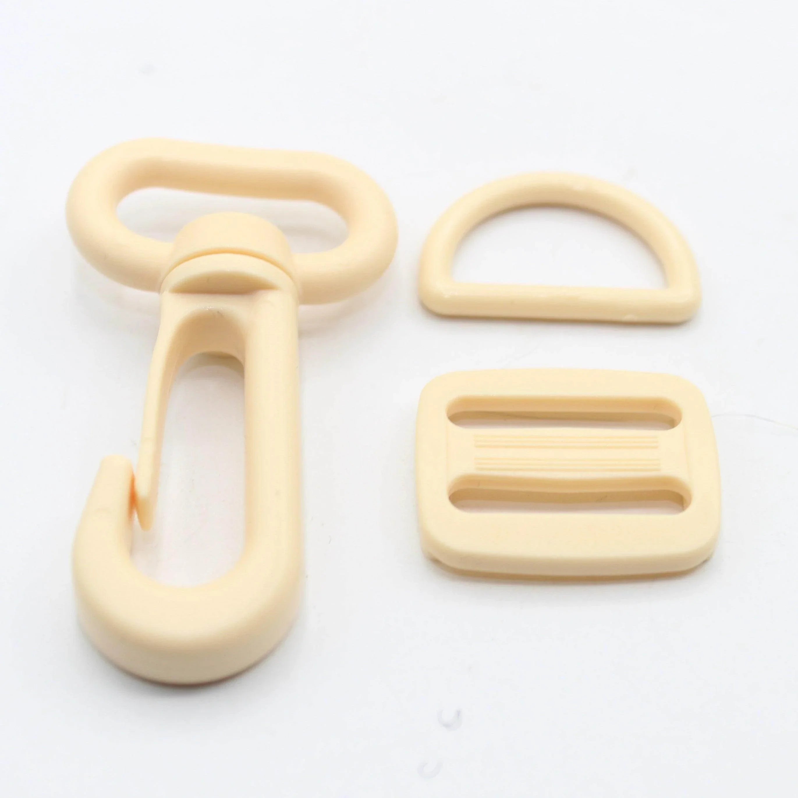 Set of 3 Colourful Nylon Buckles (1 fast clip + 1 sliding buckle + 1 D Ring) - 20mm/25mm - ACCESSOIRES LEDUC BV