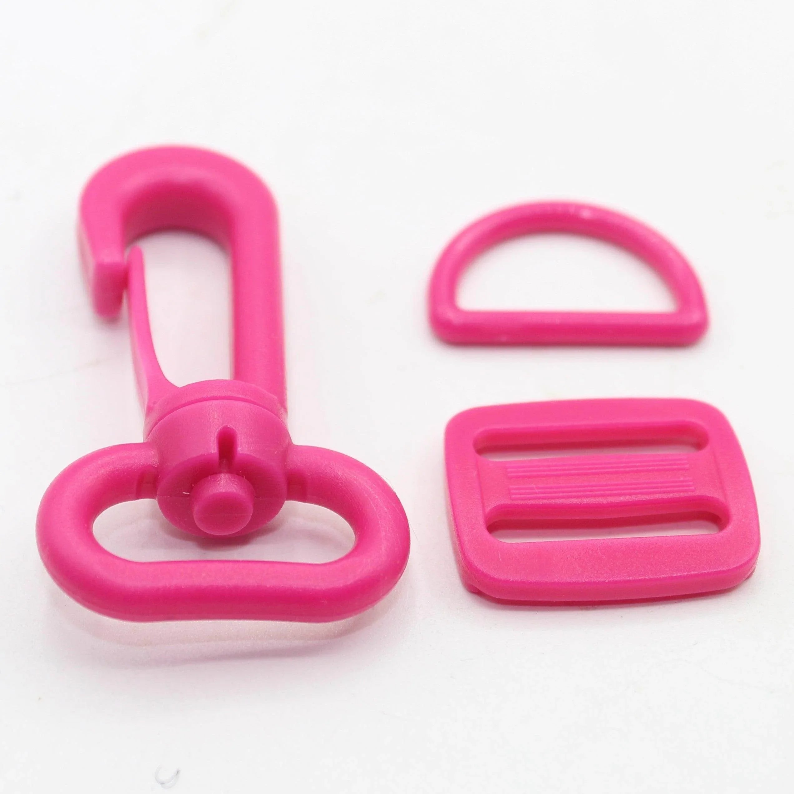 Set of 3 Colourful Nylon Buckles (1 fast clip + 1 sliding buckle + 1 D Ring) - 20mm/25mm - ACCESSOIRES LEDUC BV