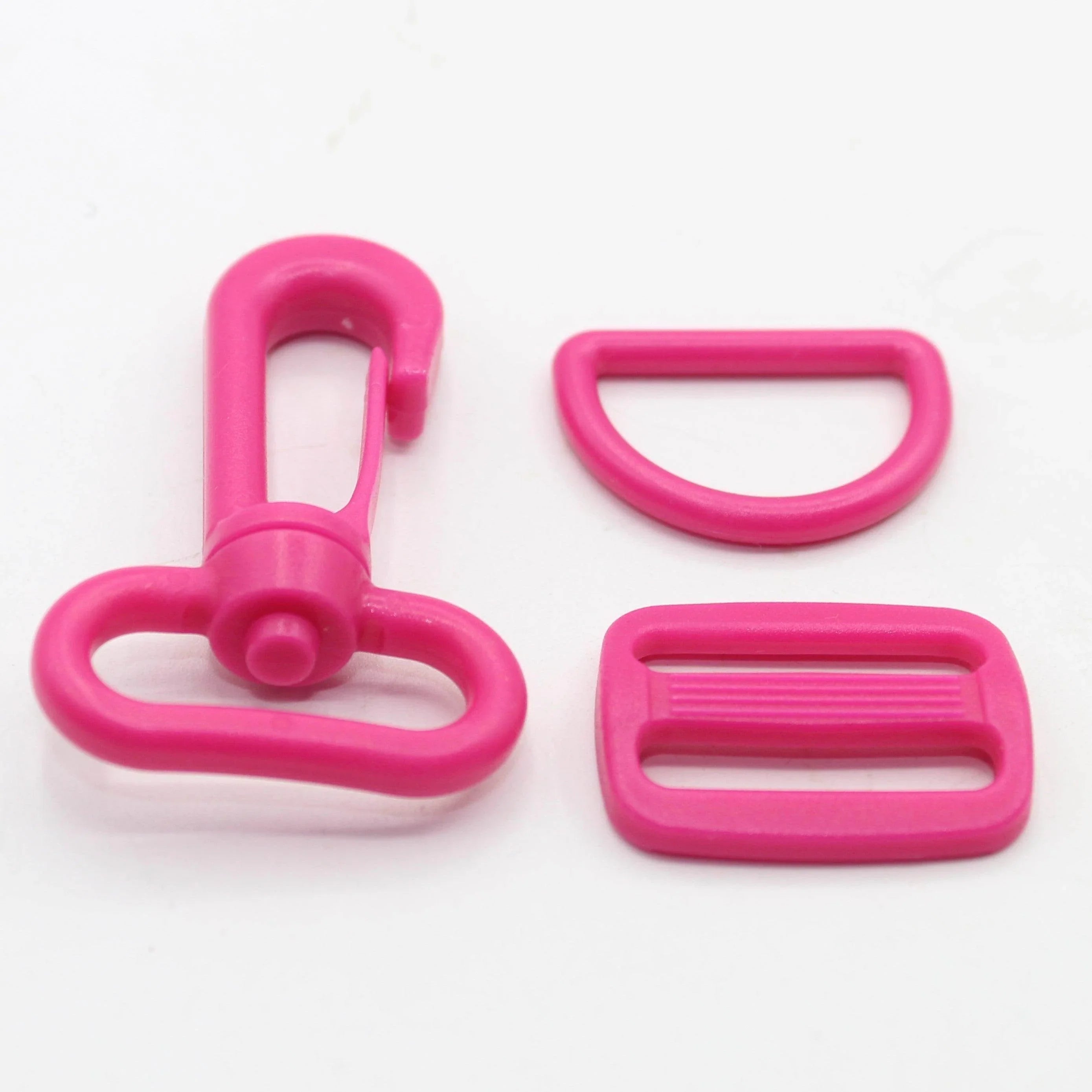 Set of 3 Colourful Nylon Buckles (1 fast clip + 1 sliding buckle + 1 D Ring) - 20mm/25mm - ACCESSOIRES LEDUC BV