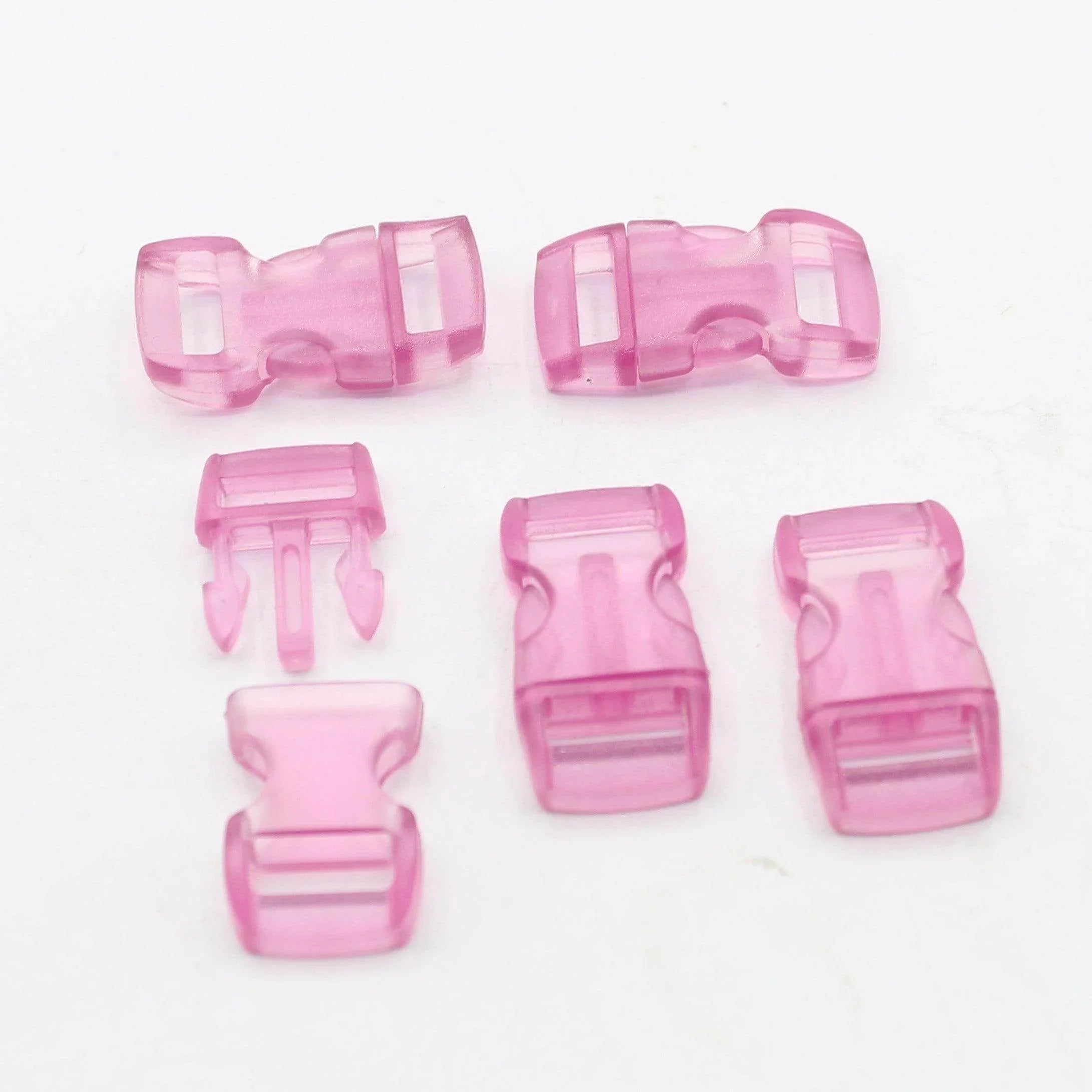 Set of 5 Transparent Coloured Clipsable Buckles 10mm #BNY3515 - ACCESSOIRES LEDUC BV