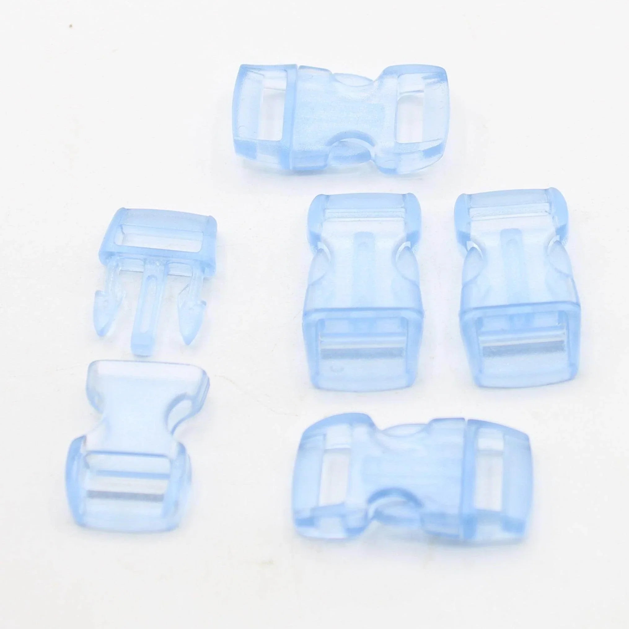 Set of 5 Transparent Coloured Clipsable Buckles 10mm #BNY3515 - ACCESSOIRES LEDUC BV