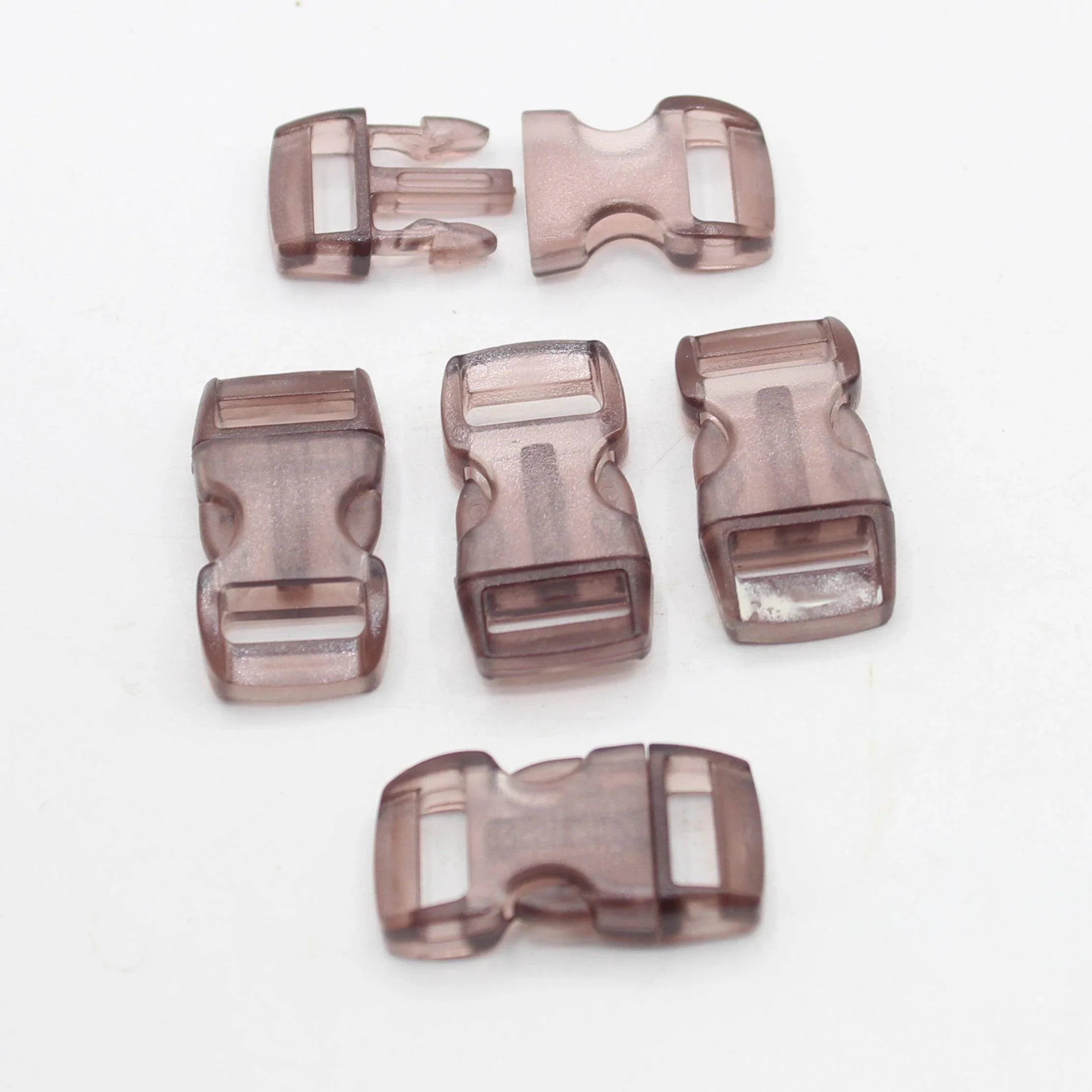 Set of 5 Transparent Coloured Clipsable Buckles 10mm #BNY3515 - ACCESSOIRES LEDUC BV