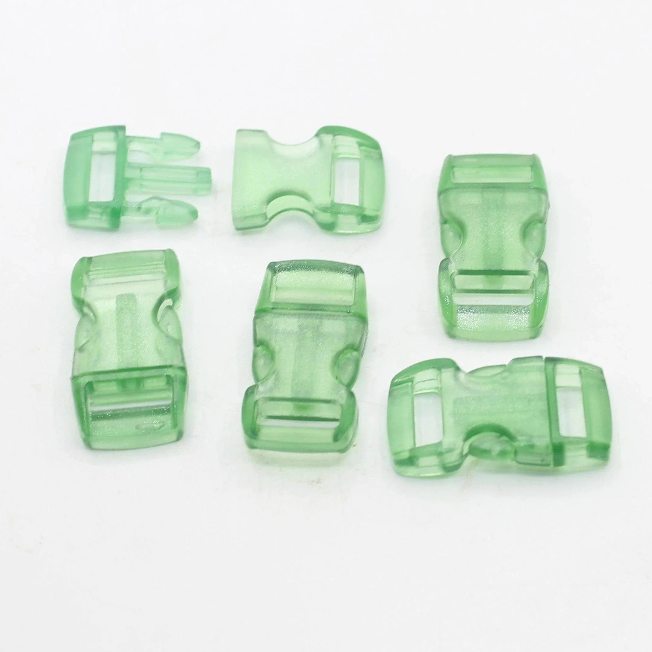 Set of 5 Transparent Coloured Clipsable Buckles 10mm #BNY3515 - ACCESSOIRES LEDUC BV
