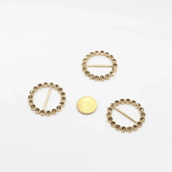 30mm Buckles with Strass (outside diameter 41MM) #BST2623 - ACCESSOIRES LEDUC BV