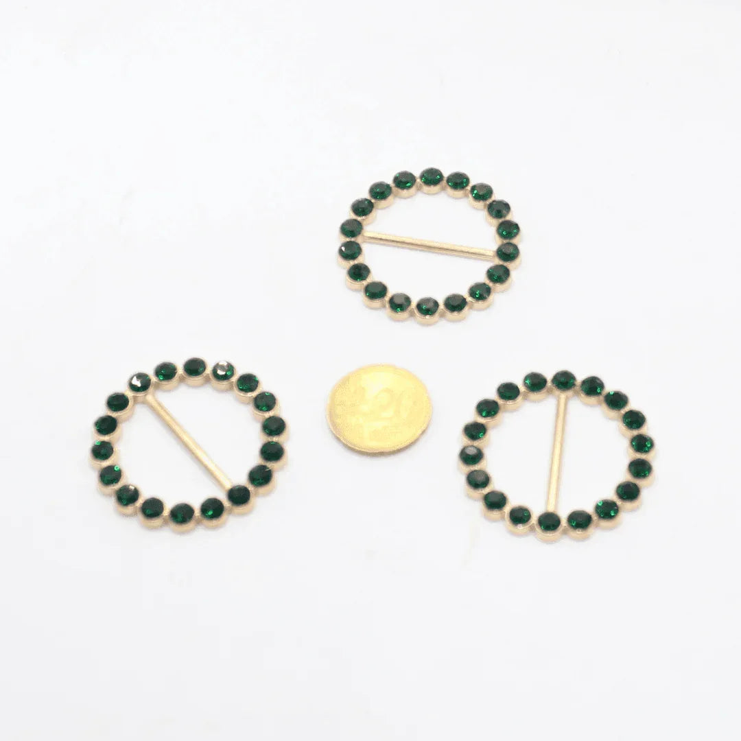 30mm Buckles with Strass (outside diameter 41MM) #BST2623 - ACCESSOIRES LEDUC BV